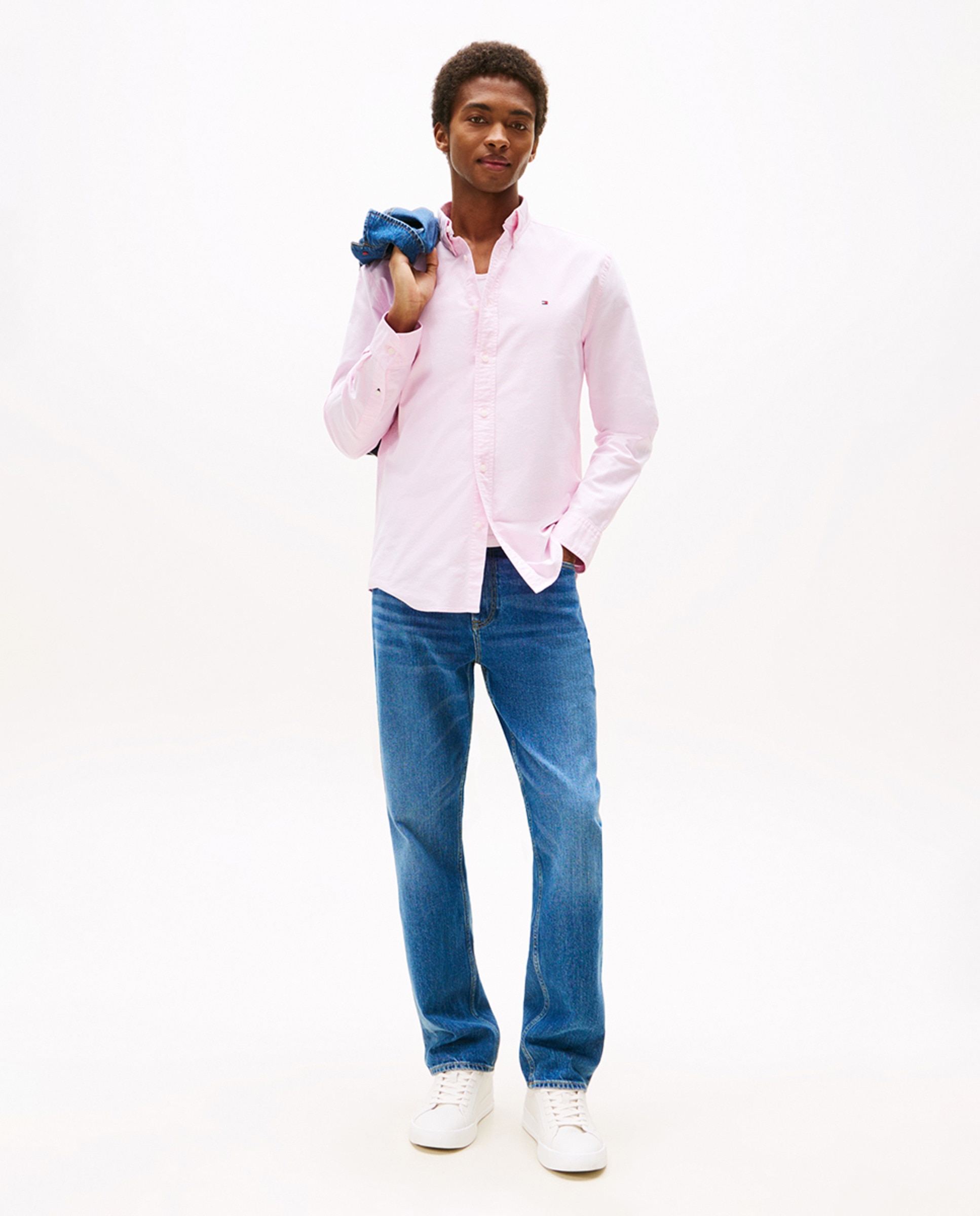 Camisa Lisa Heritage Oxford de Manga Comprida Rosa-6