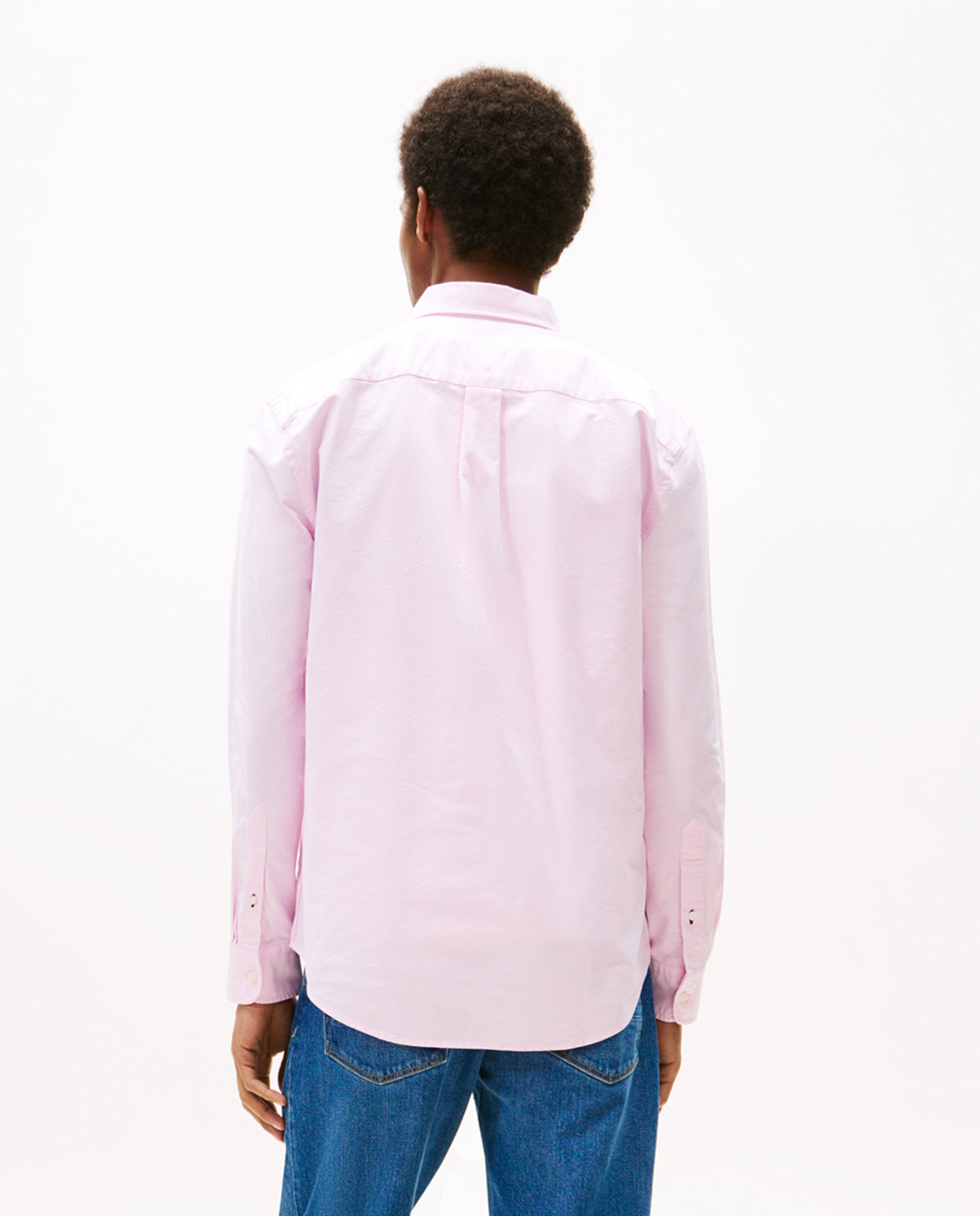 Camisa Lisa Heritage Oxford de Manga Comprida Rosa-2