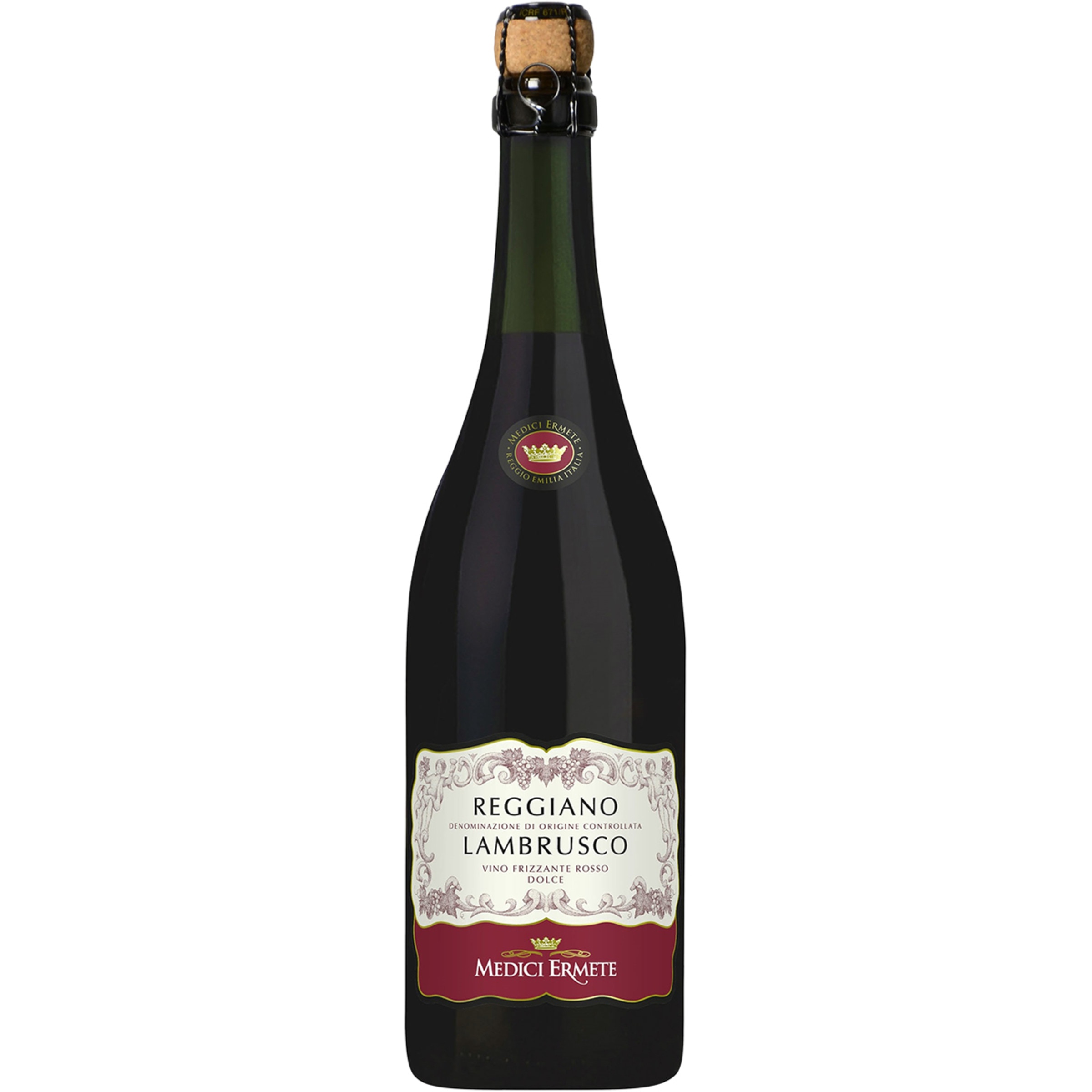 vino tinto lambrusco dulce frizzante Reggiano de Italia botella 75 cl