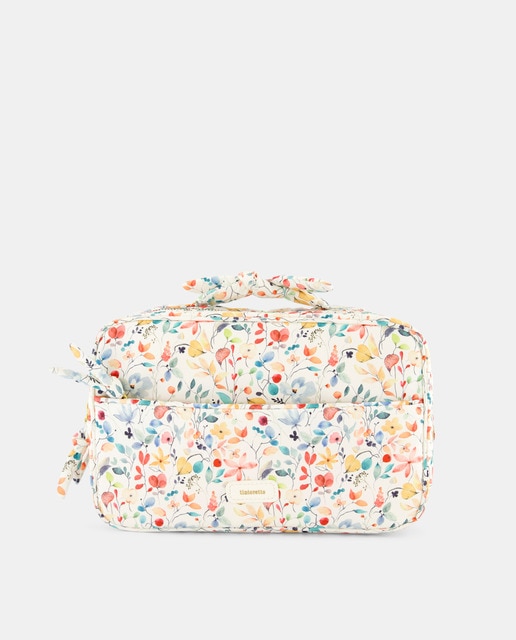 Imagen 0 de Neceser con lazo y estampado floral