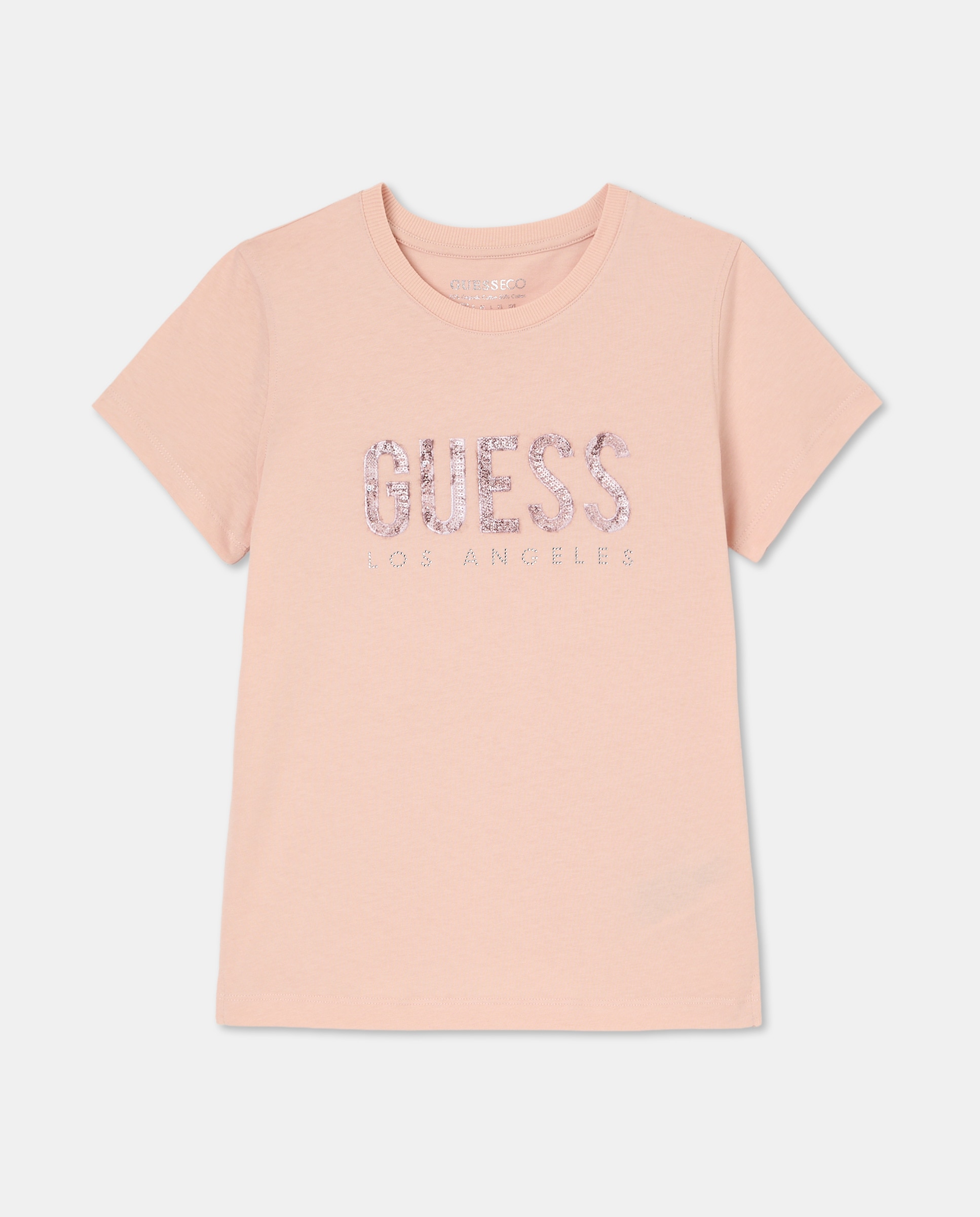 T-shirt de Manga Curta com Logótipo Rosa-claro-4