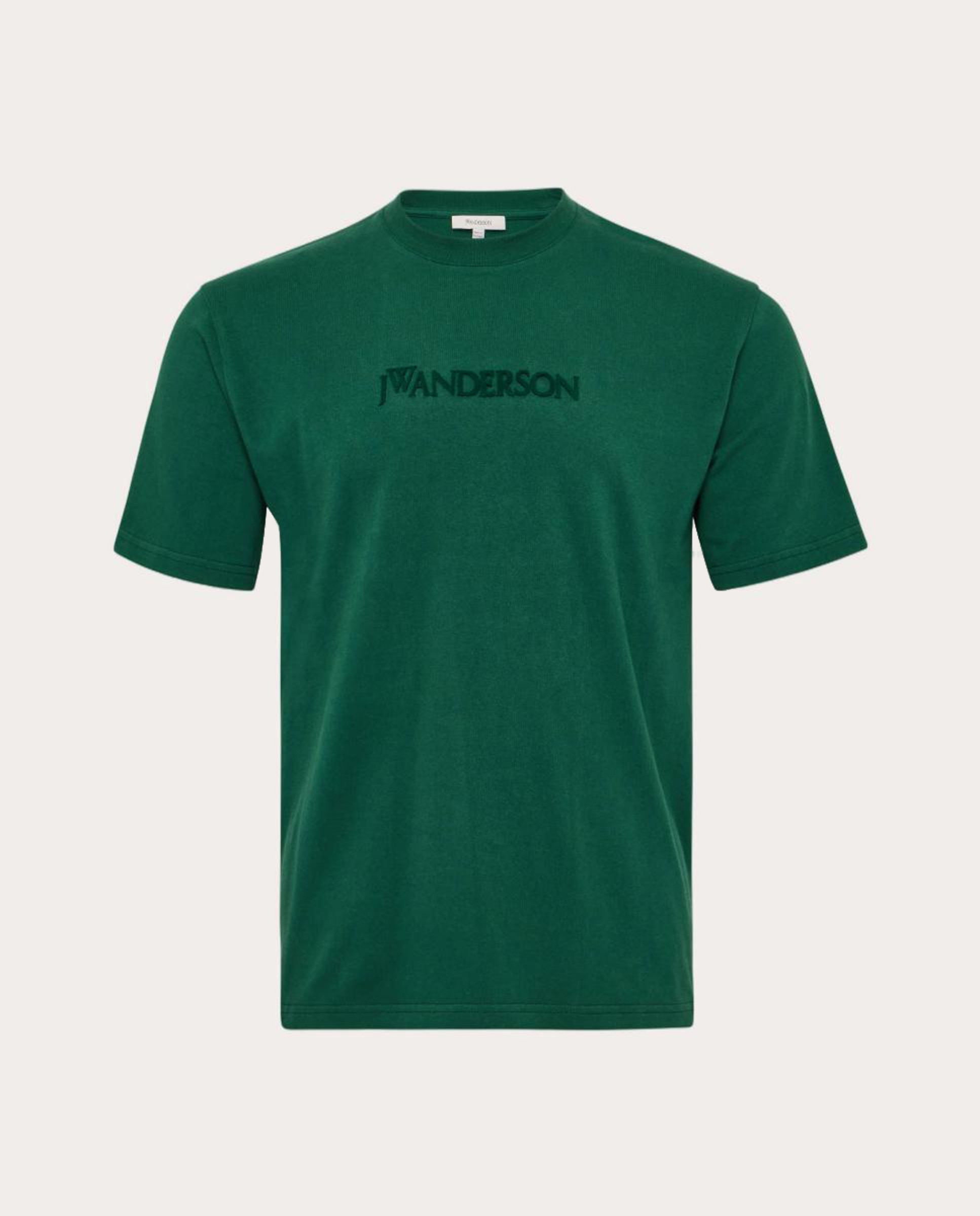Camiseta de algodón Verde oscuro-1