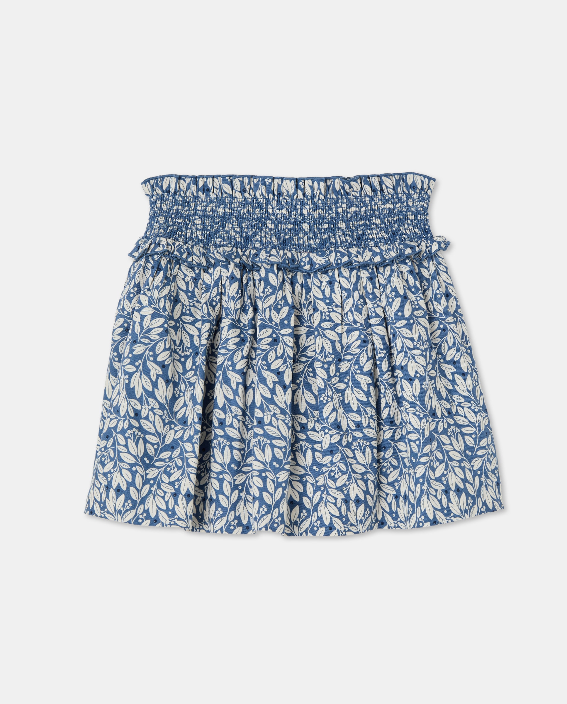 Saia com All Over Print Bicolor Azul-4