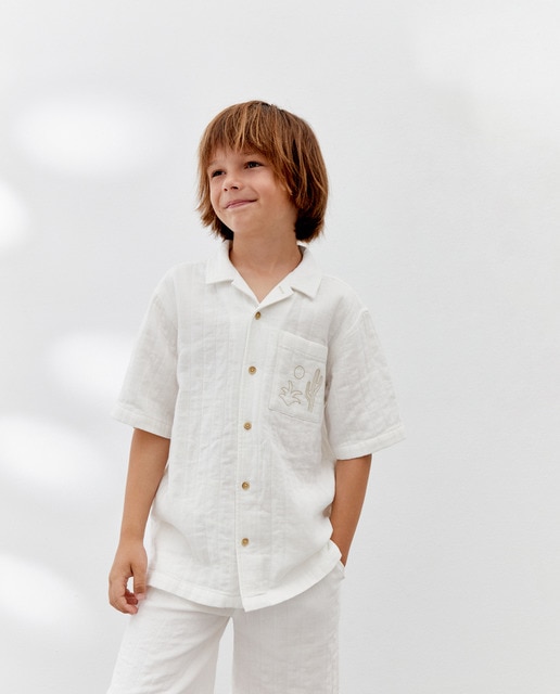 Imagen 0 de Camisa manga corta doble gasa de niño