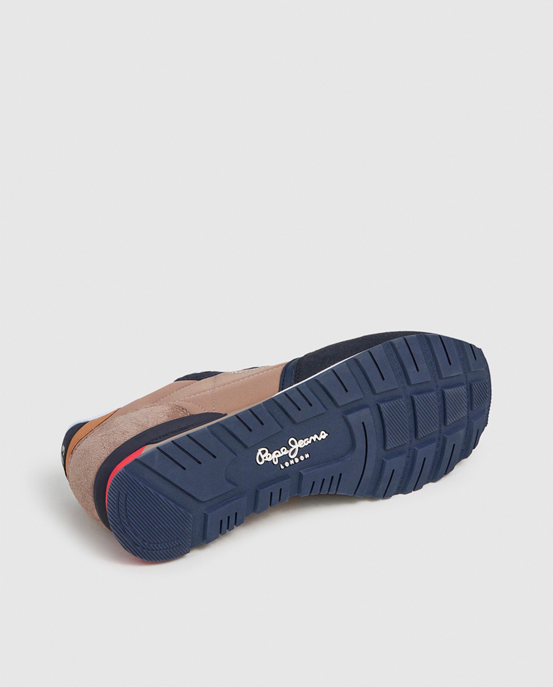 Sapatilhas Brit Colors em Combinação de Material e Cor Azul-marinho-12