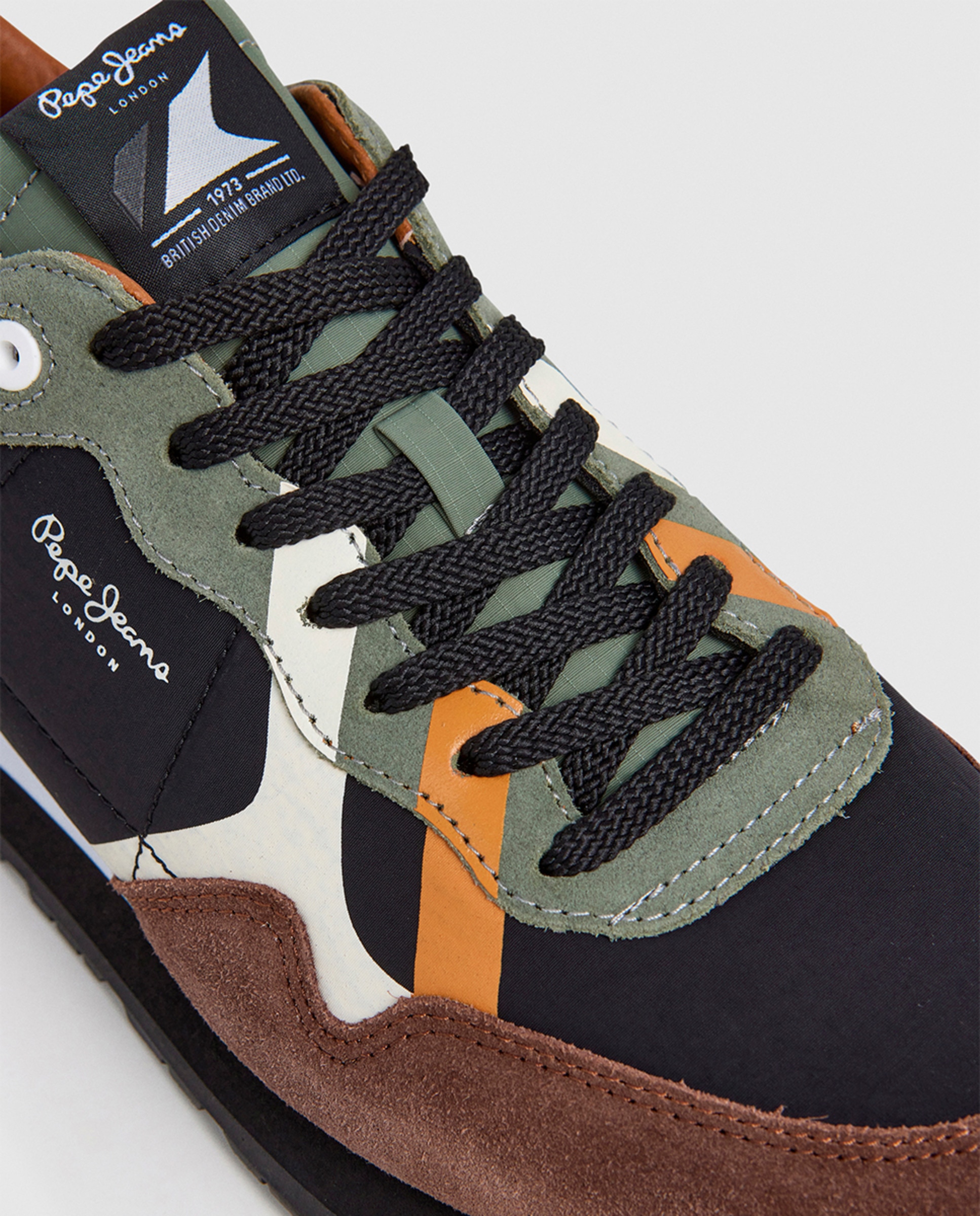 Sapatilhas Brit Prints em Combinação de Material e Cor Multicolor-11