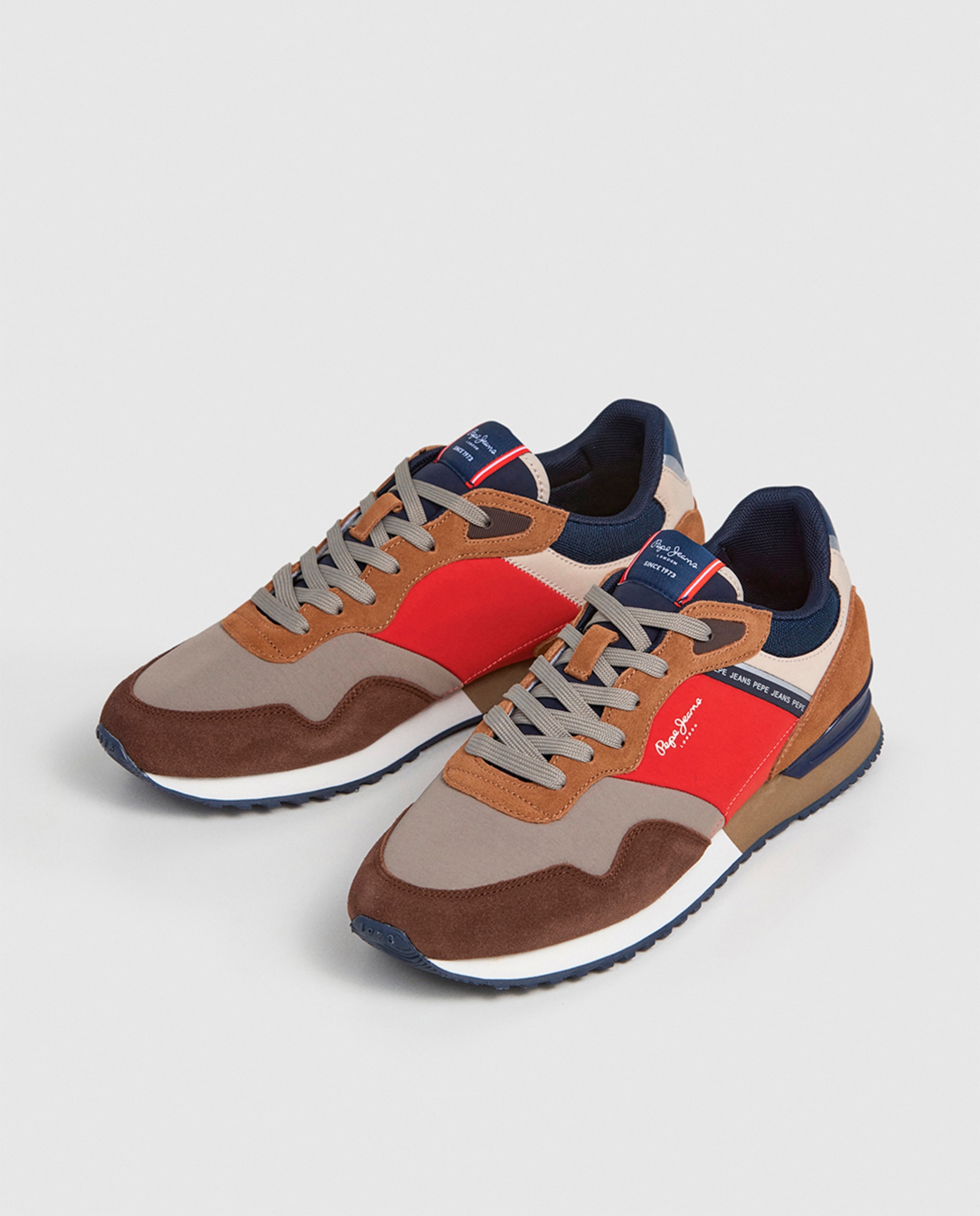 Sapatilhas London Mood em Combinação de Material e Cor Multicolor-9