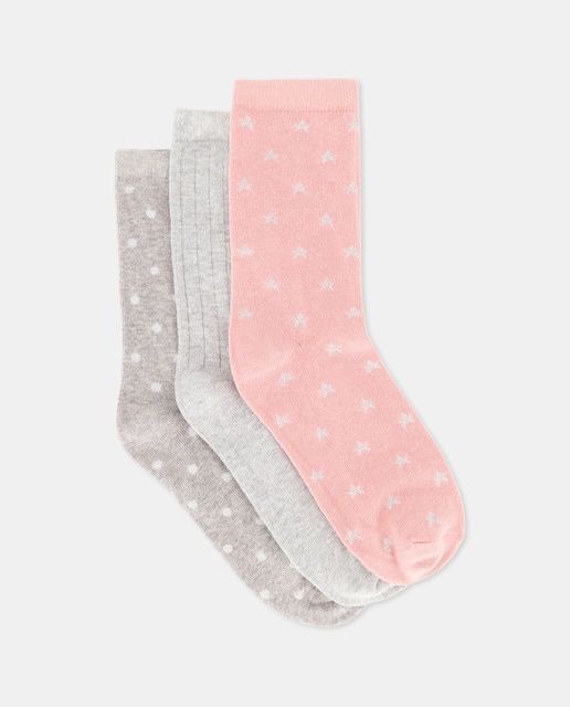 Imagen 0 de Pack de 3 calcetines con fantasía de niña