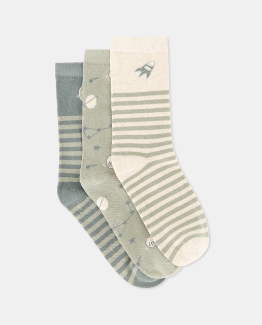 Imagen 0 de Pack de 3 calcetines cortos con estampado fantasía de niño