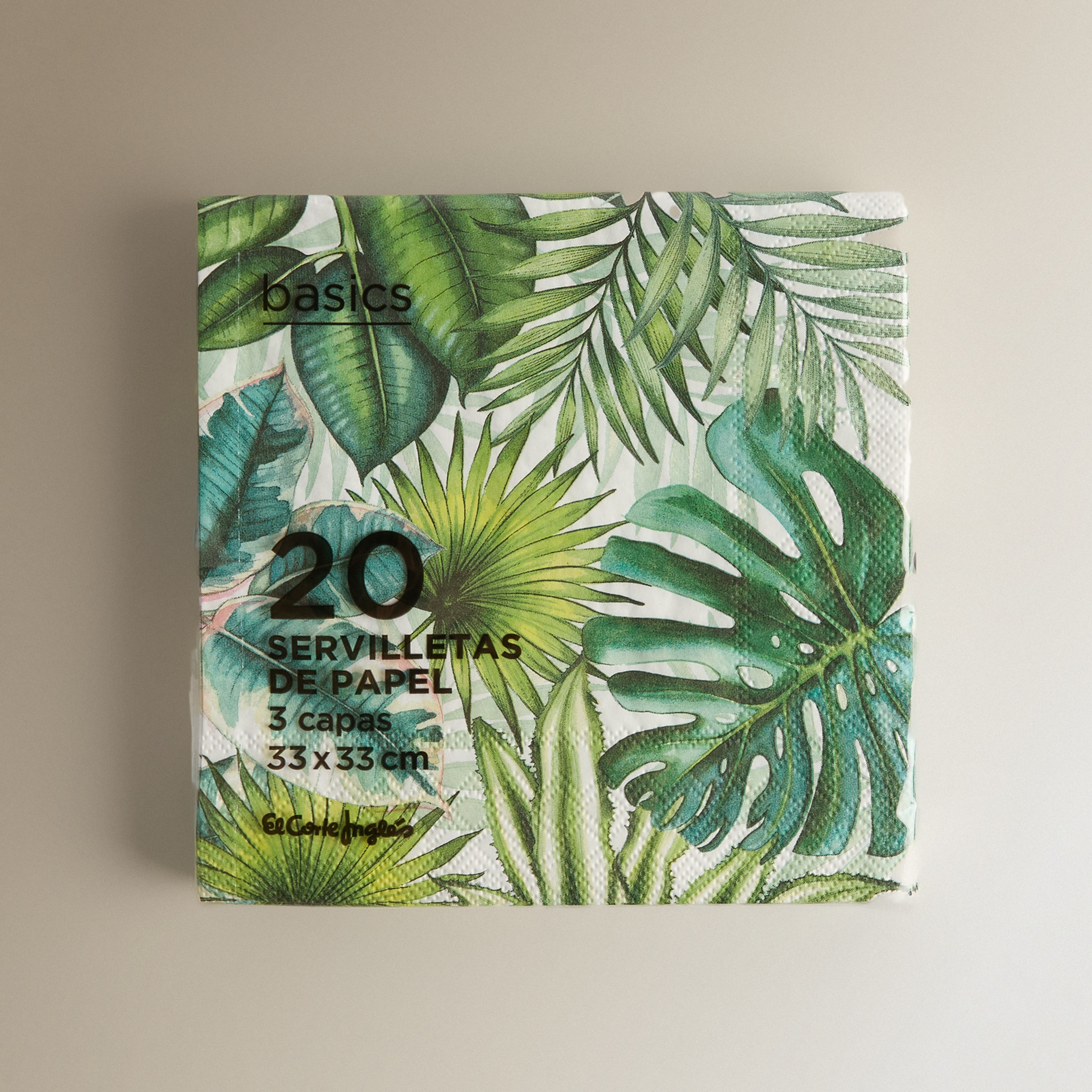 Pack de 20 servilletas de papel Tropical Basics El Corte Inglés Multicolor-2