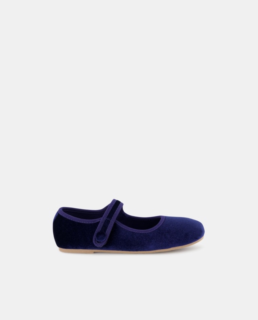 Imagem 0 de Sapatos de Presilha de Veludo com Fecho Aderente