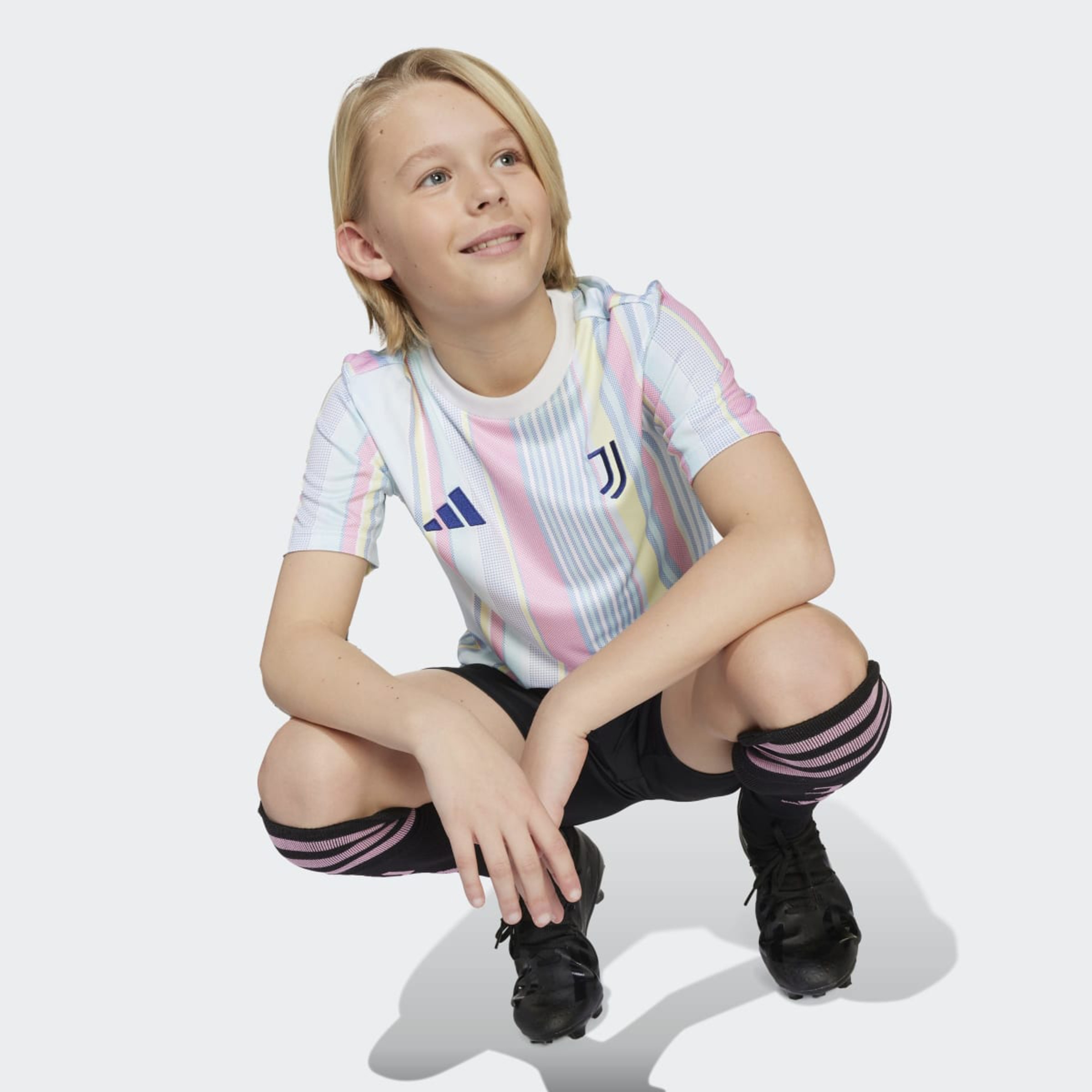 T-shirt de Criança Juventus FC 2025-2026 Aquecimento Branco-3