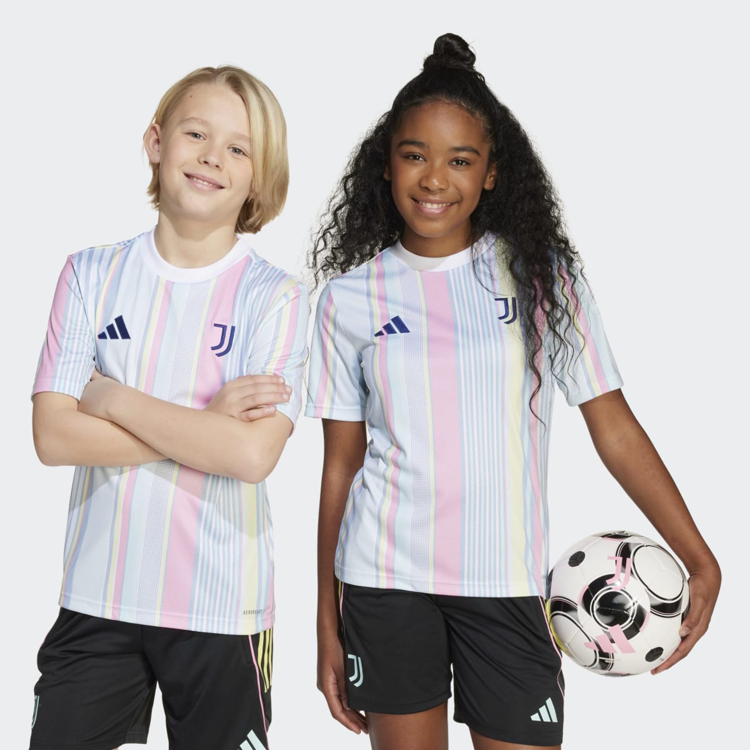 T-shirt de Criança Juventus FC 2025-2026 Aquecimento Branco-1