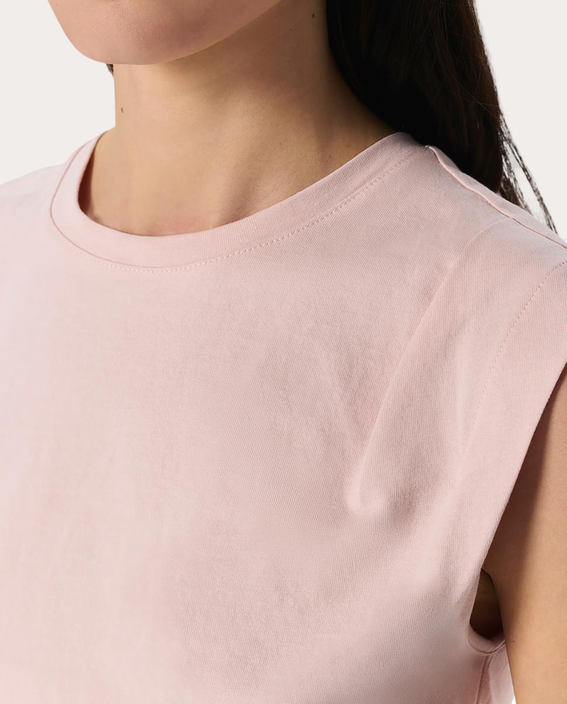 Camiseta Mica de algodón Rosa-2