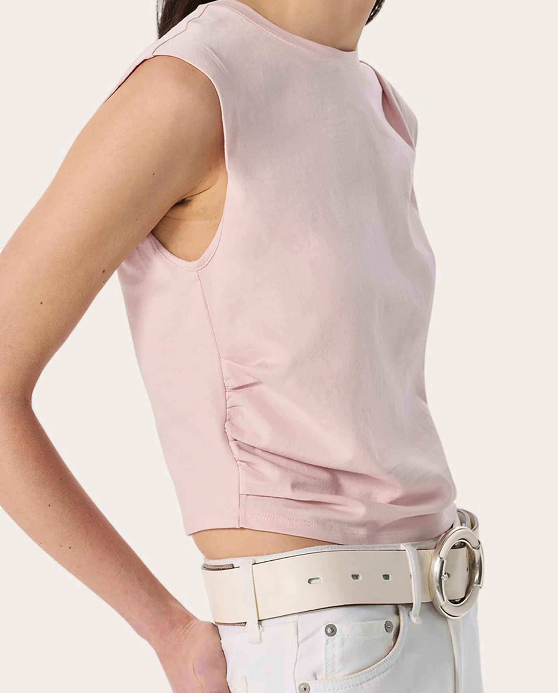 Camiseta Mica de algodón Rosa-1