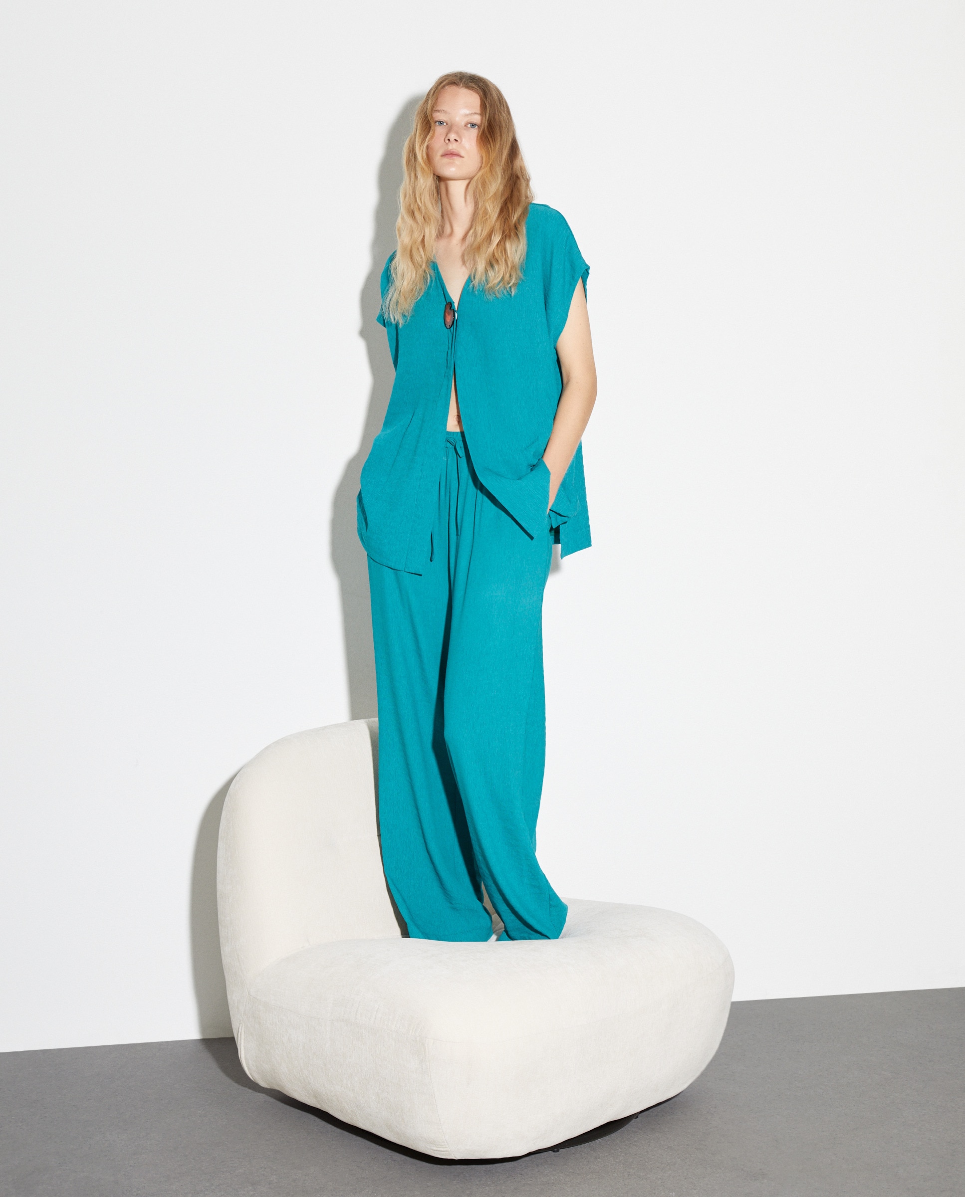 Calças Formais Lisas 530 Verde Escuro-1