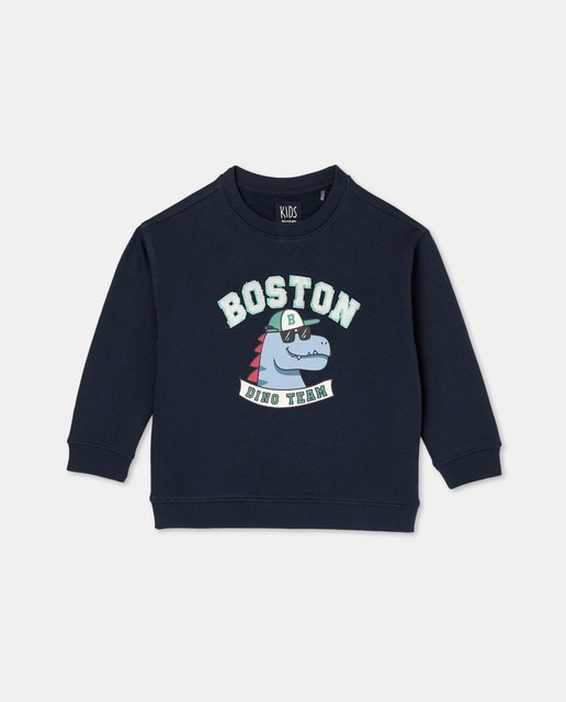 Imagen 0 de Sudadera cuello caja estampado posicional de niño