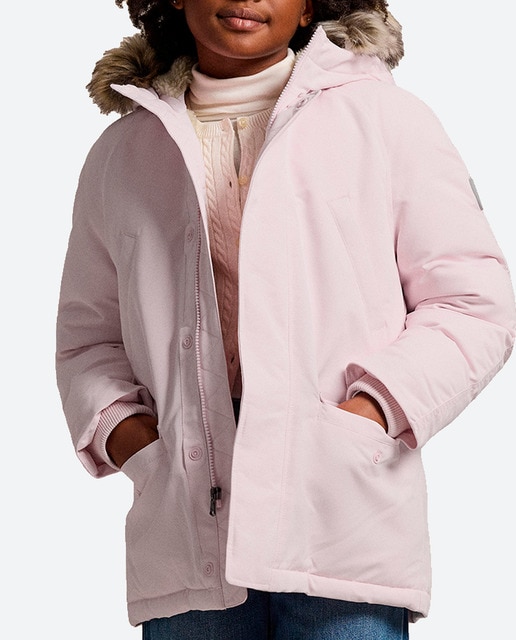 Imagen 0 de Parka de niña en rosa con capucha