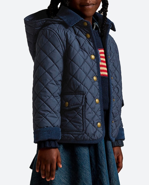 Imagen 0 de Cazadora de niña acolchada en azul marino