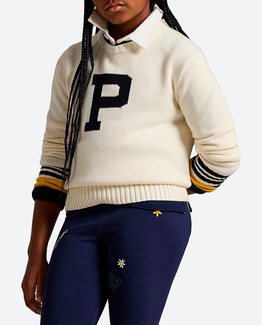 Imagen 0 de Jersey de niña de algodón en crema