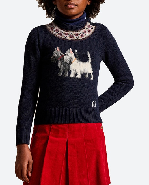 Imagen 0 de Jersey de niña fairisle en azul marino