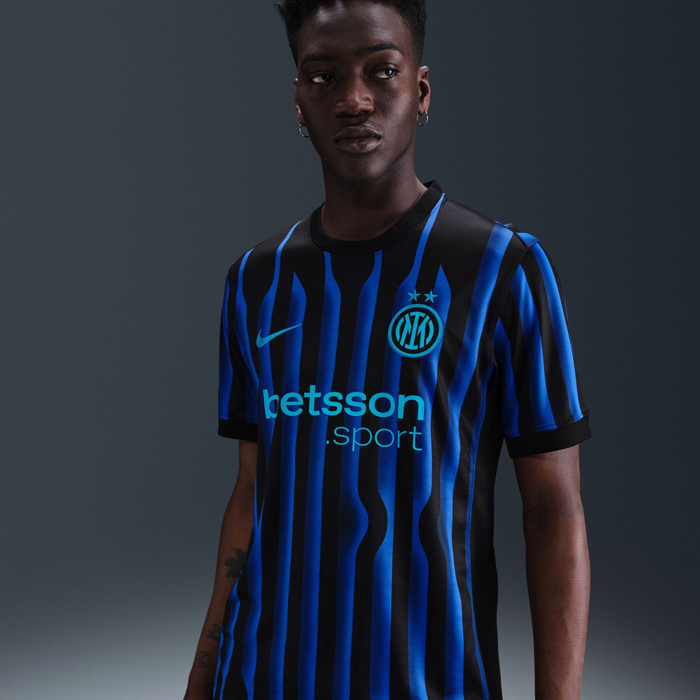 T-shirt de Homem 1.º Equipamento Inter Milan 2025-2026 Stadium Azul / Preto-5