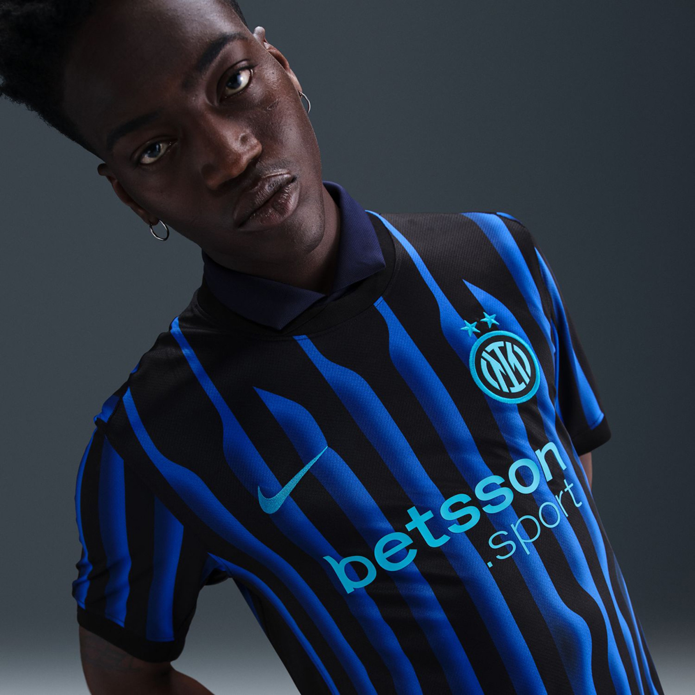 T-shirt de Homem 1.º Equipamento Inter Milan 2025-2026 Stadium Azul / Preto-3