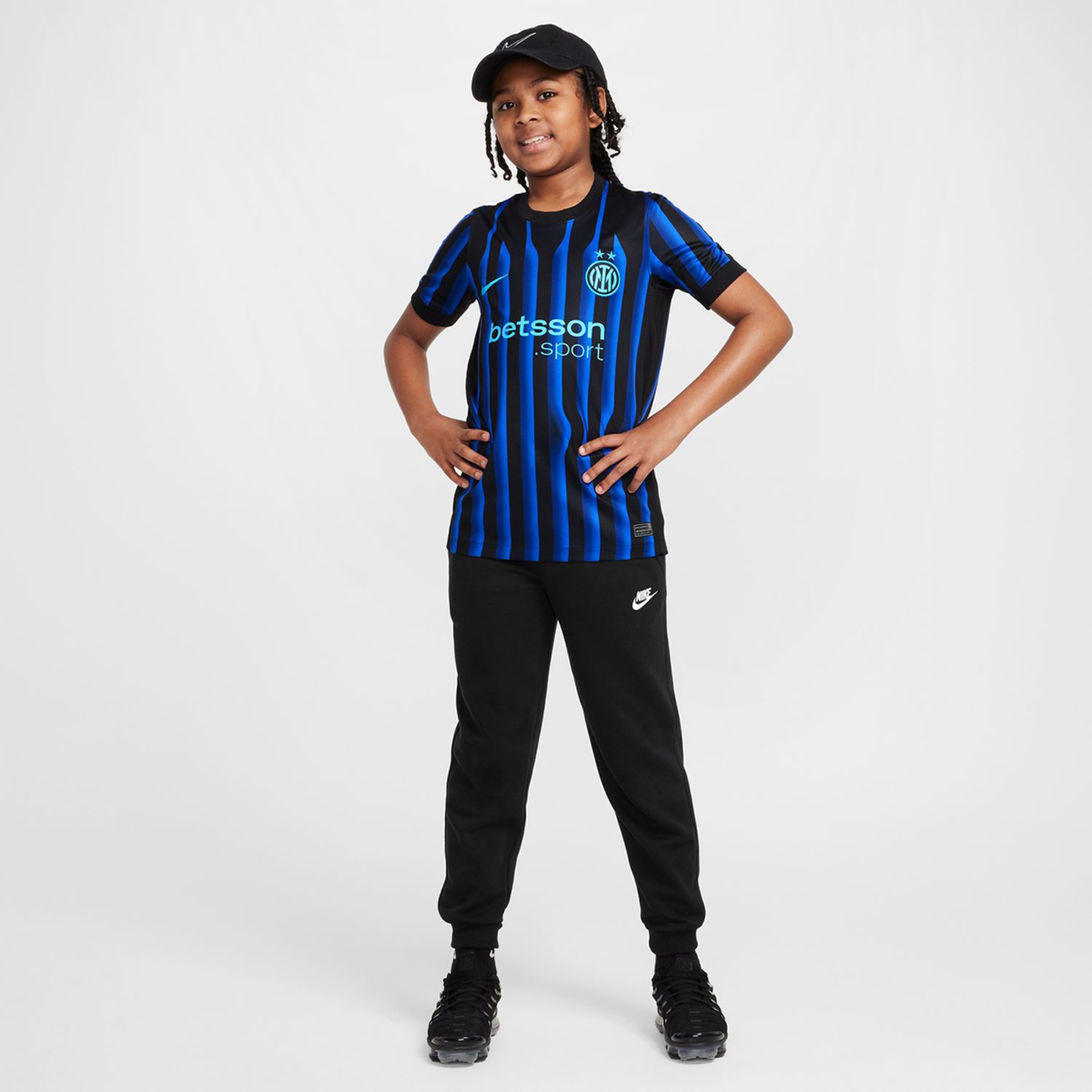 T-shirt de Criança 1.º Equipamento Inter Milan 2025-2026 Stadium Azul / Preto-7