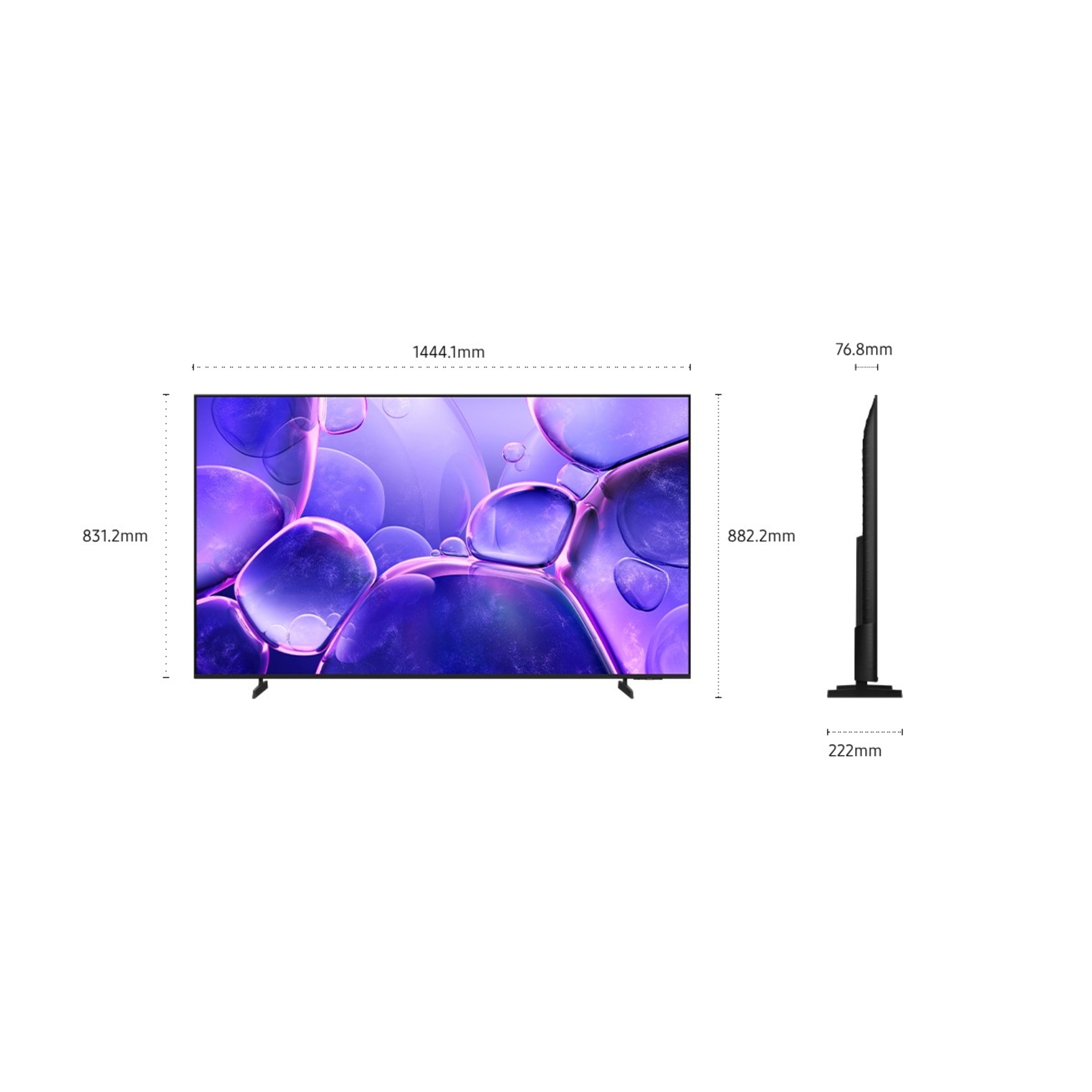 TV LED 65" Samsung Crystal TU65U8005FUXXC 4K, Quantum dot Smart TV Preto-9