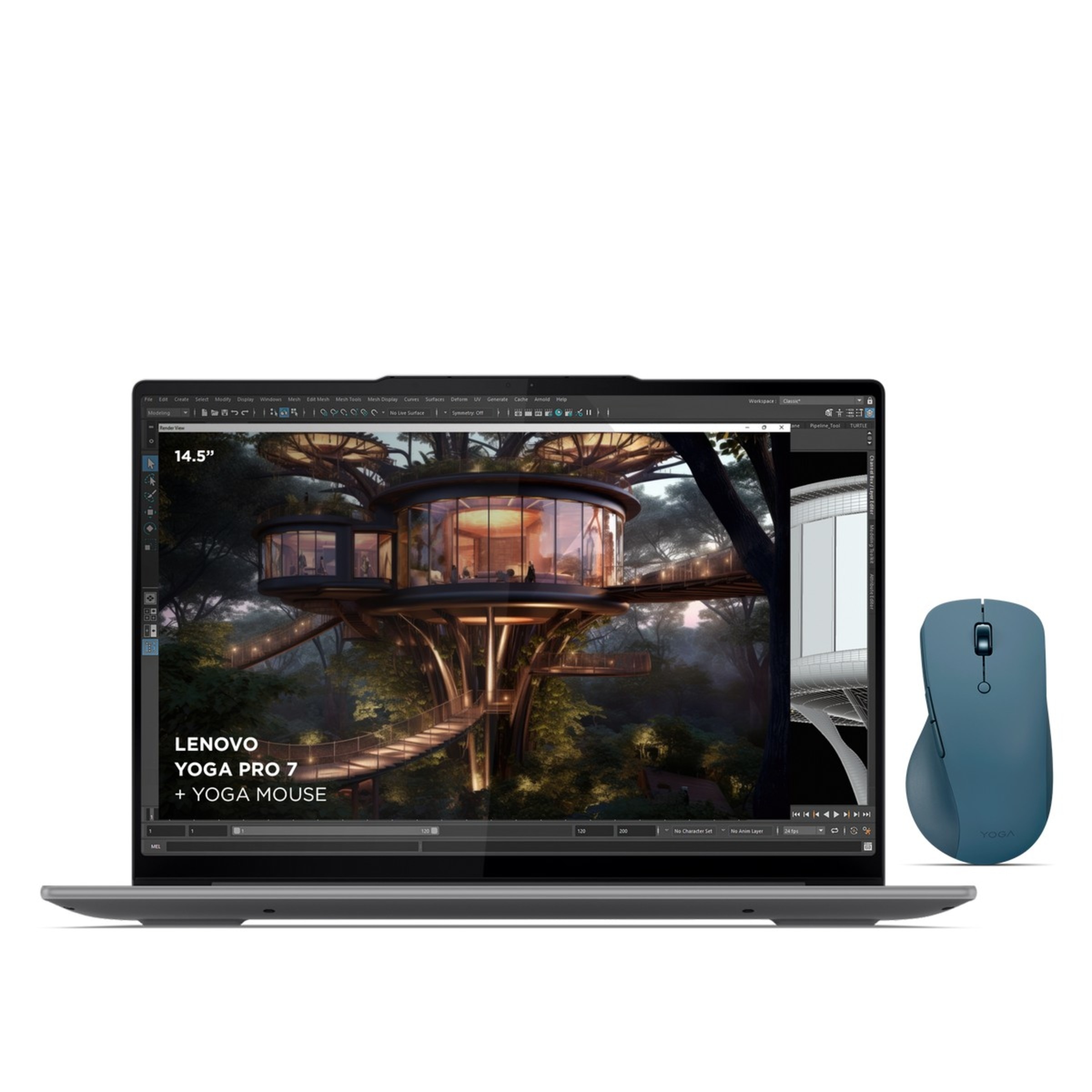 Computador Portátil Lenovo Yoga Pro 7 14IMH9-657 14.5", 3K, ULT9-185H, RAM 32 GB, 1 TB, RTX4060, Windows 11 Home - Cinzento + Rato Yoga 1