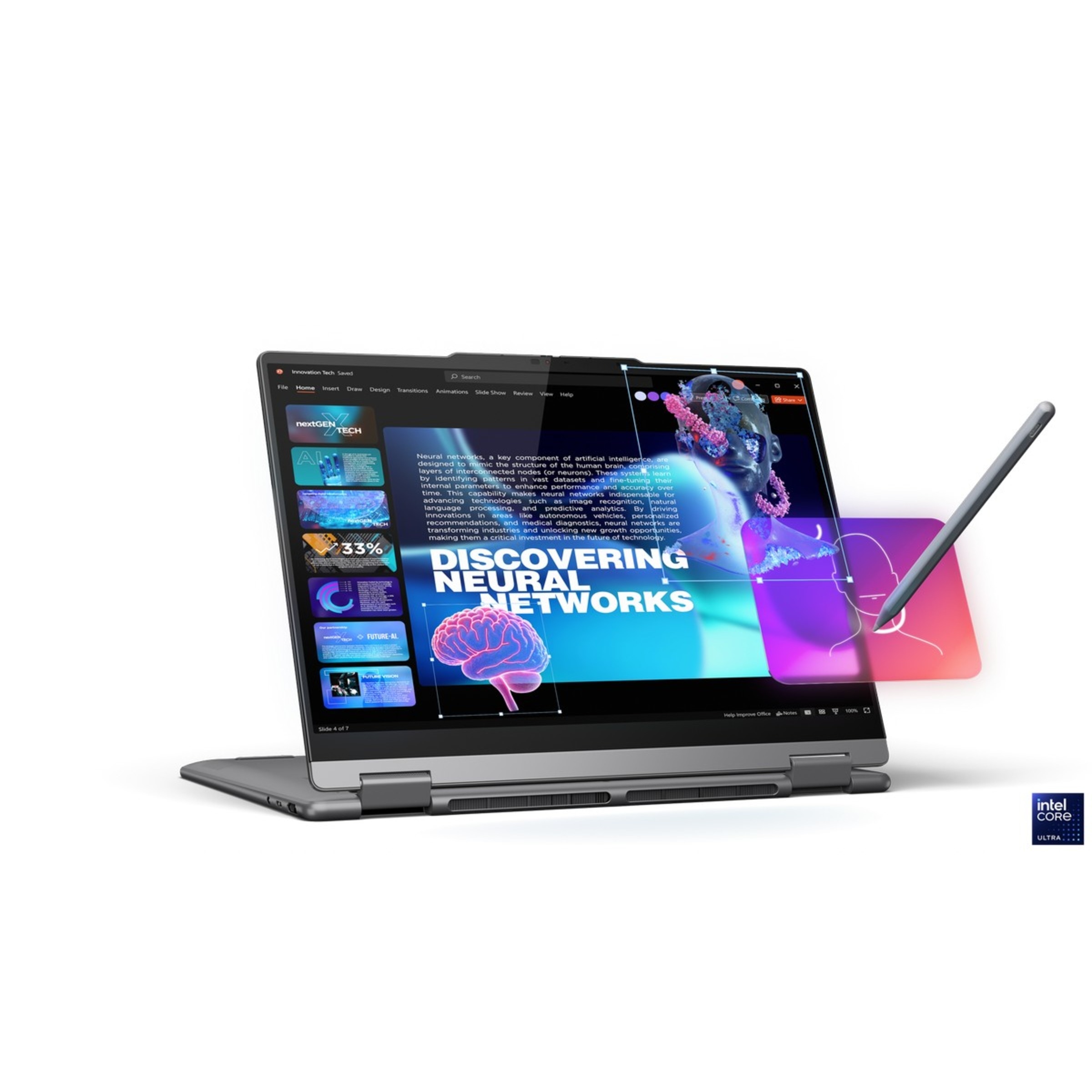 Computador Portátil 2 em 1 Lenovo Yoga 7 14ILL10-197 14" Touch 2-in-1 Ultra 7 258V, RAM 32GB, SSD 1TB, Intel Arc Graphics, Windows 11 Home - Cinza 13