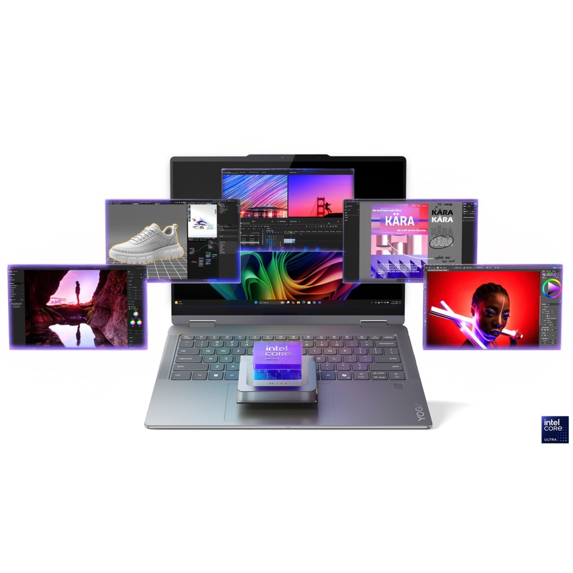 Computador Portátil 2 em 1 Lenovo Yoga 7 14ILL10-197 14" Touch 2-in-1 Ultra 7 258V, RAM 32GB, SSD 1TB, Intel Arc Graphics, Windows 11 Home - Cinza 7