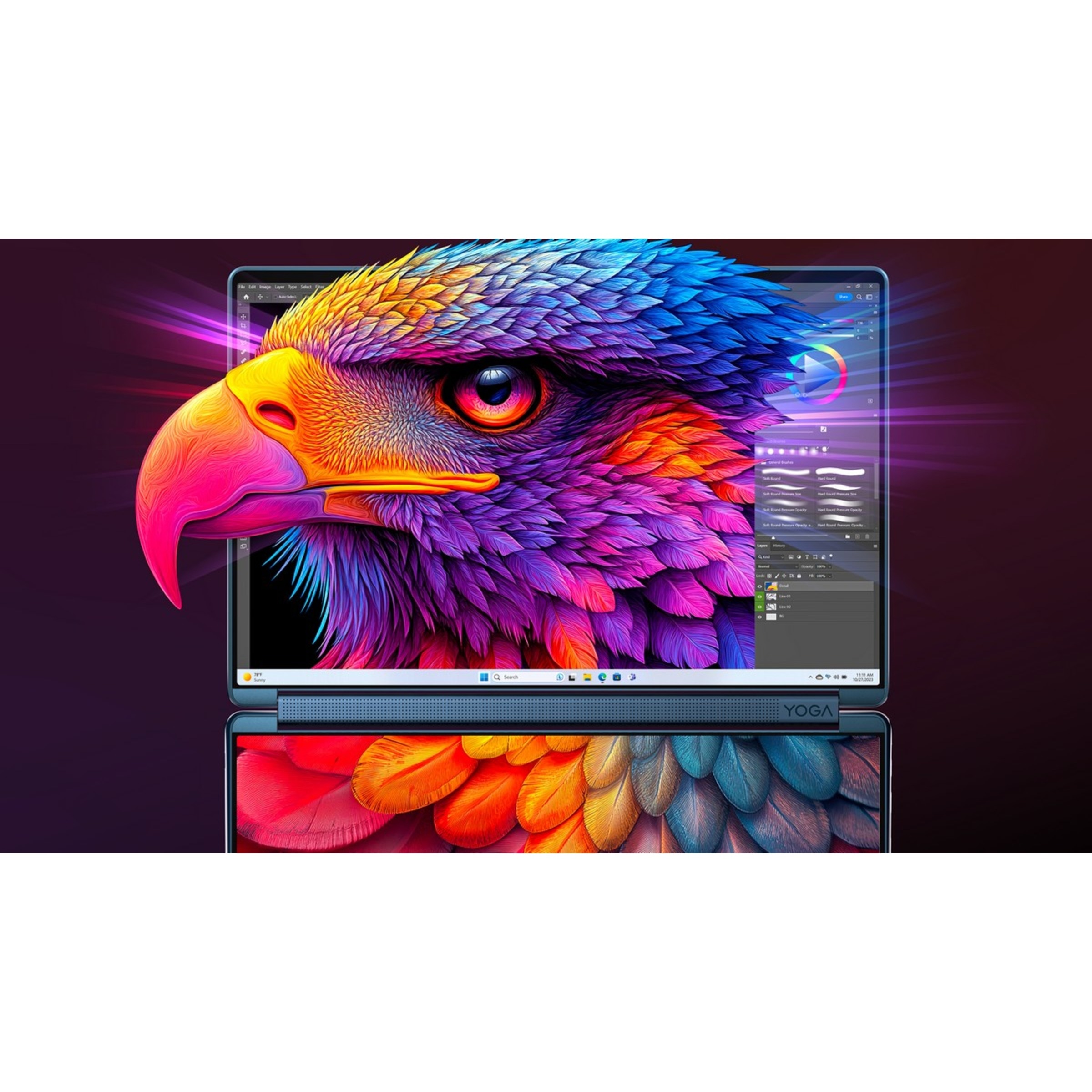 Computador Portátil Lenovo Yoga Book 9 14IAH10-058 2x 14" Touch Ultra 7 255H, RAM 32GB, SSD 1TB, Intel Graphics, W11 Home Azul + Teclado + Rato + Pen 19
