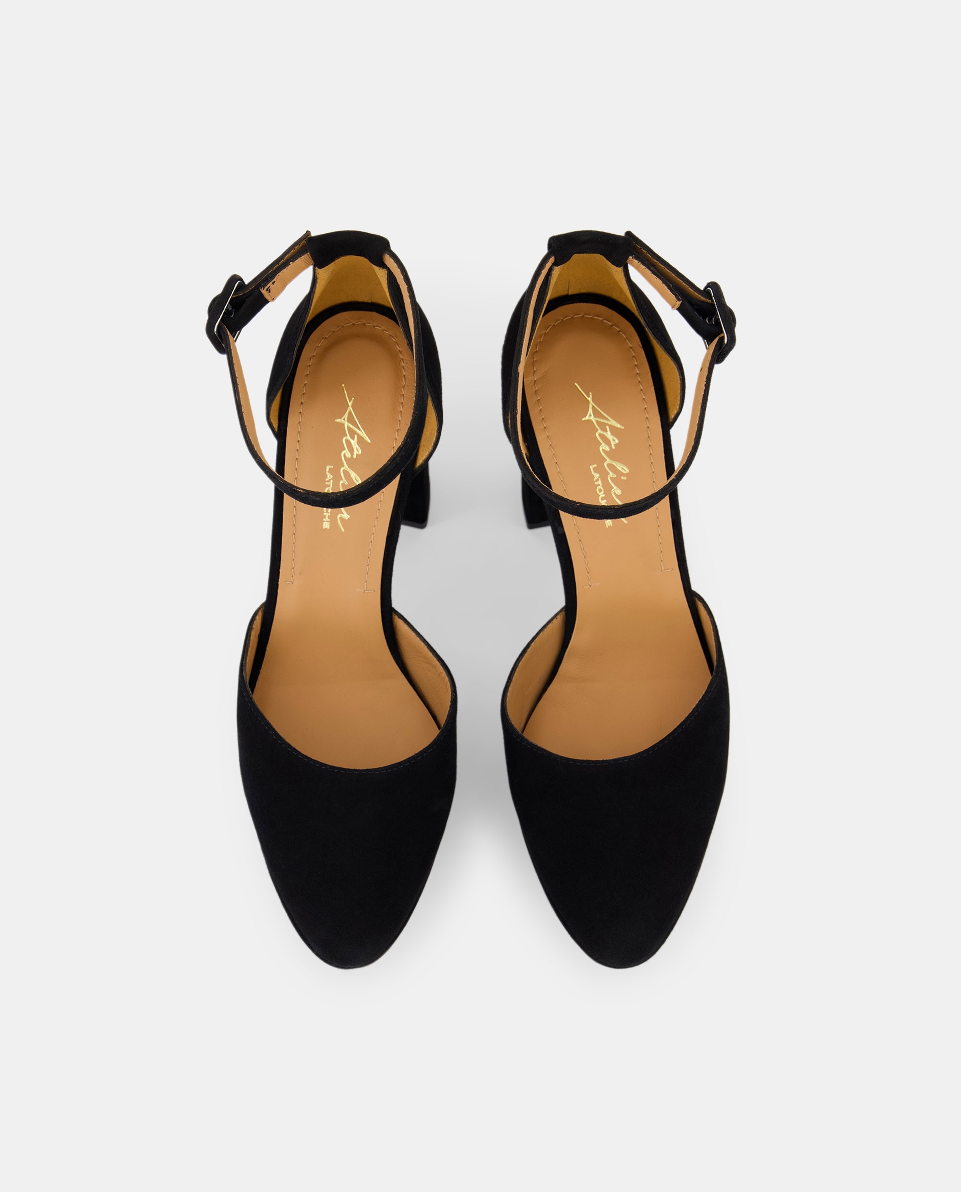 Sapatos de Salto com Plataforma Preto-4
