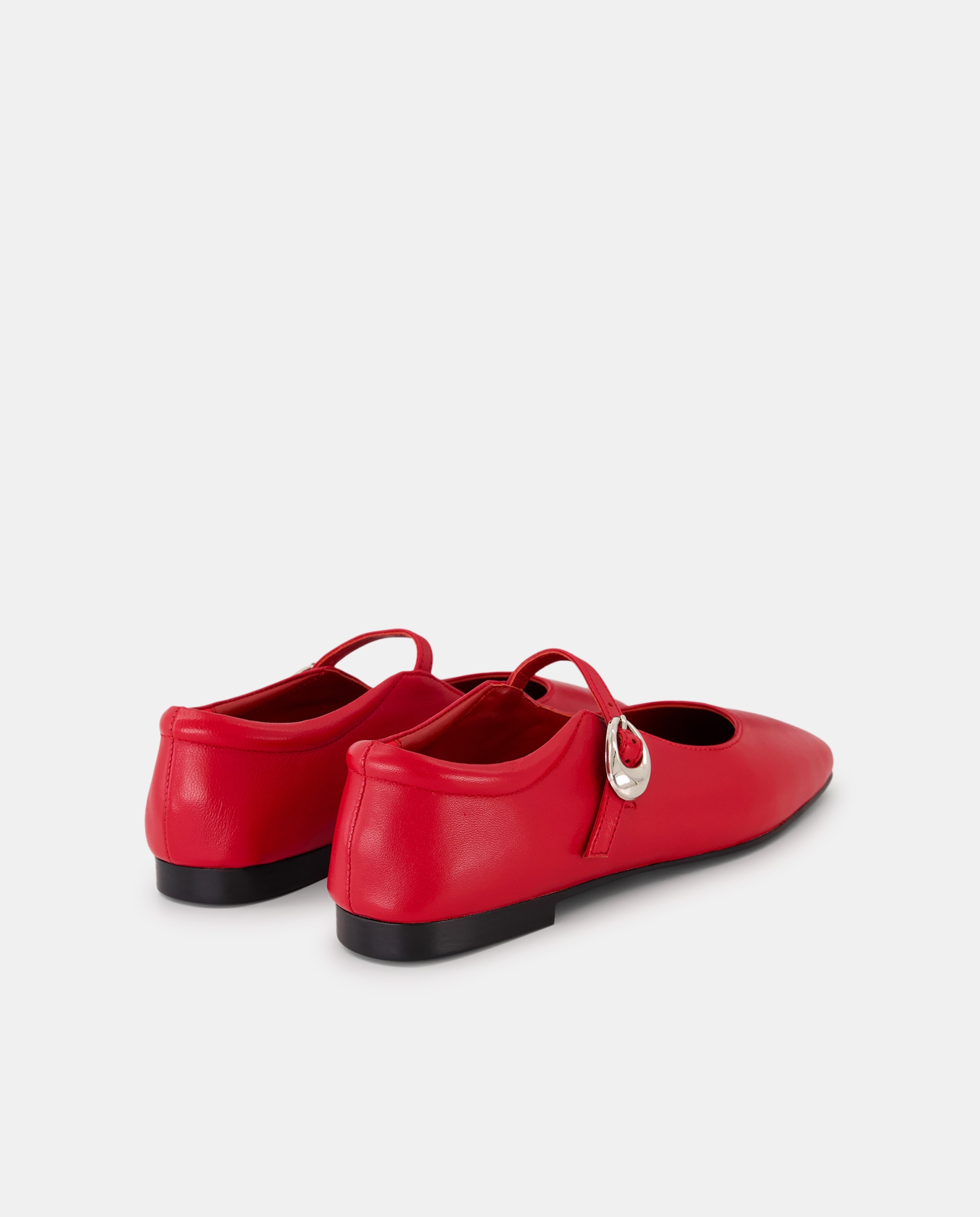 Sapatos Rasos com Pulseira Essencial 600 Vermelho-3