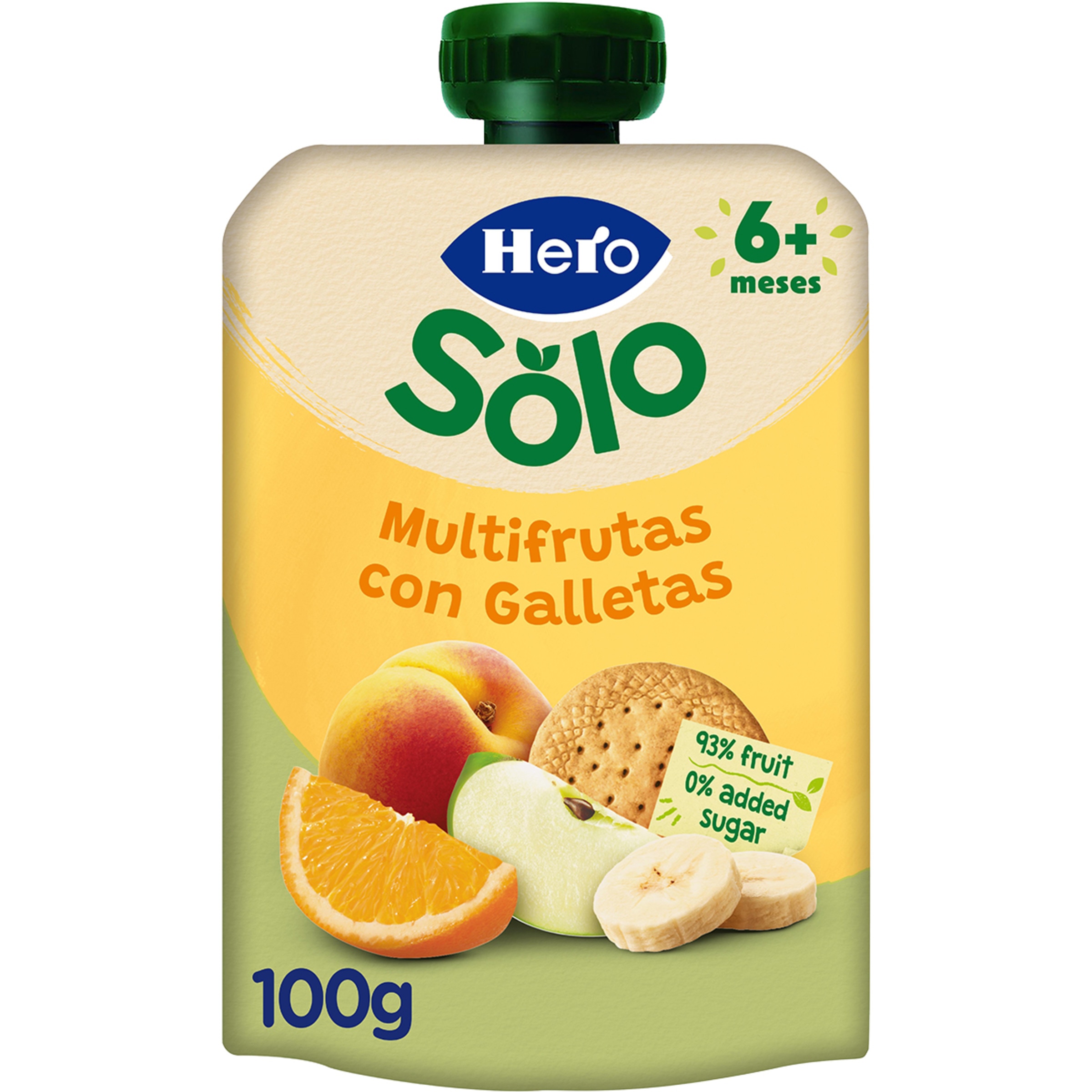 bolsita de multifrutas con galletas sin azúcares añadidos desde 6 meses 100 g
