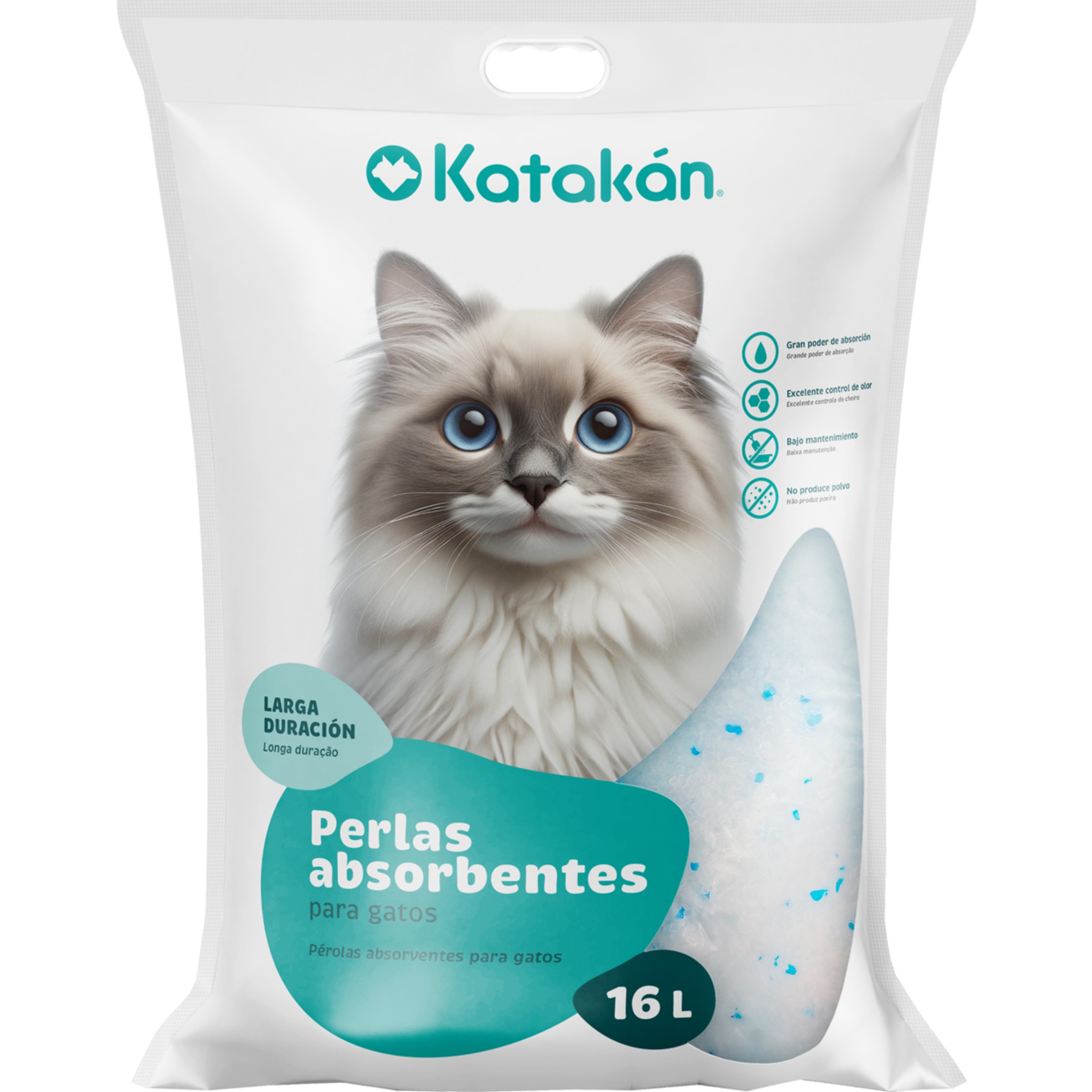 perlas absorbentes para gatos envase 16 l