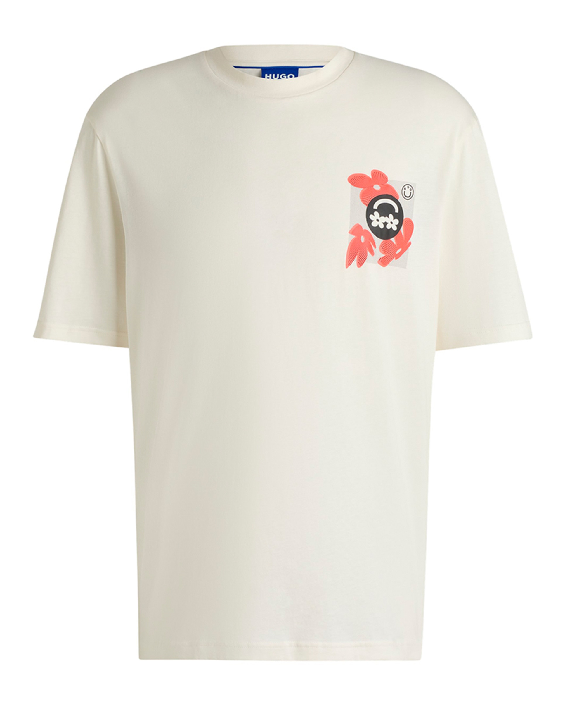 Camisola de Malha de Algodão com Logótipo Estampado Branco-4