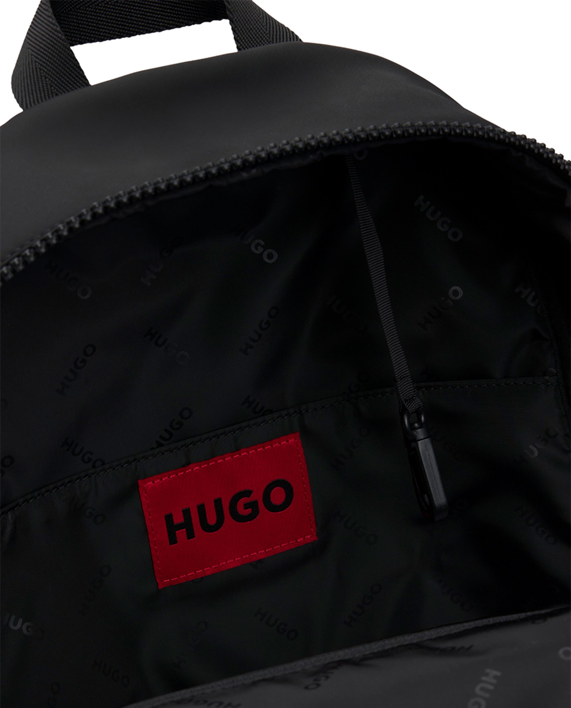 Mochila em Tecido Mate com Etiqueta com Logótipo - Vermelho Preto-8