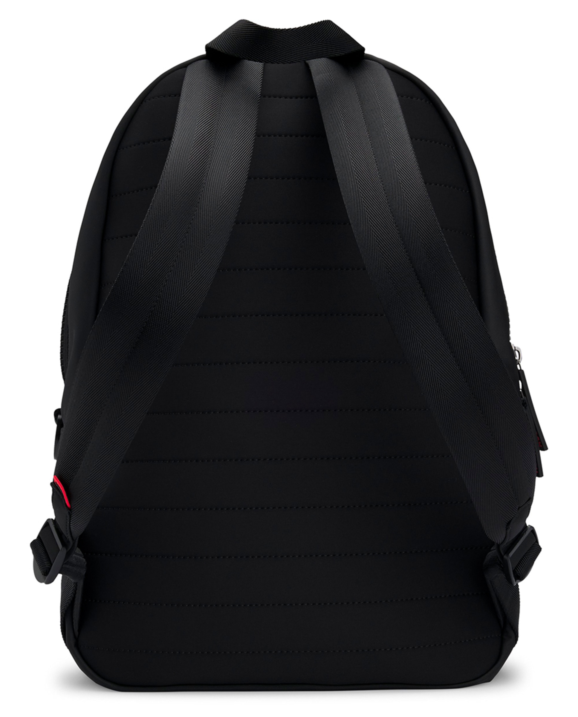 Mochila em Tecido Mate com Etiqueta com Logótipo - Vermelho Preto-7