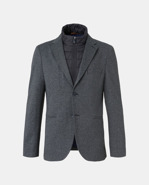 Imagem 0 de Blazer de Malha com Padrão Espinha de Peixe e Peitilho