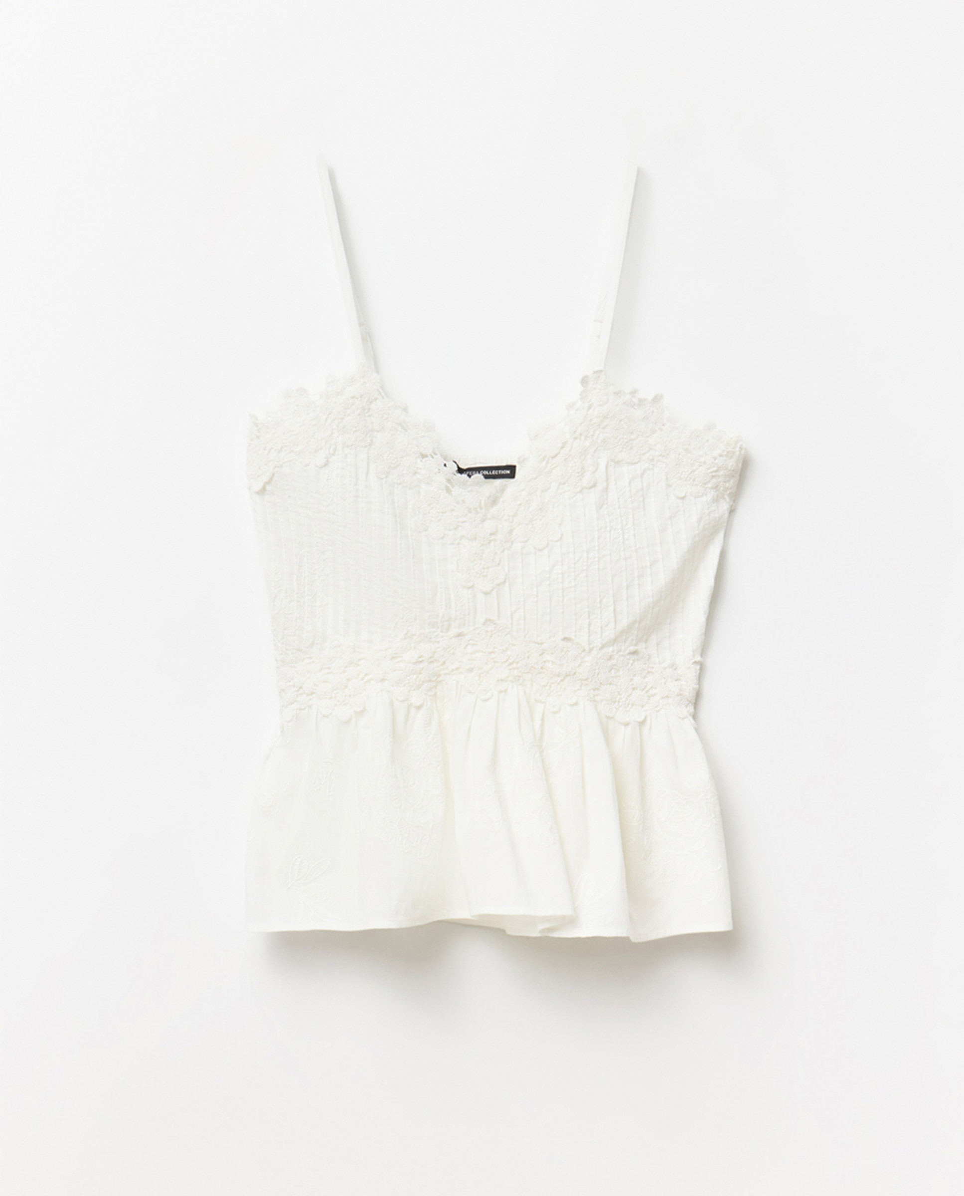 Blusa de Alças com Bordado Branco-5