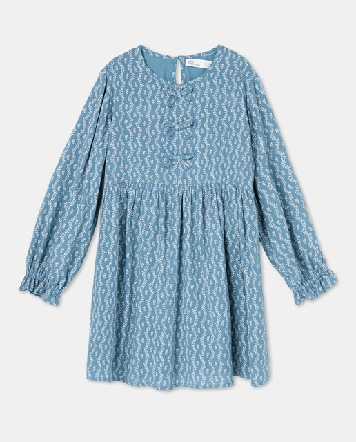 Imagen 0 de Vestido fantasía all over estampado flores de niña