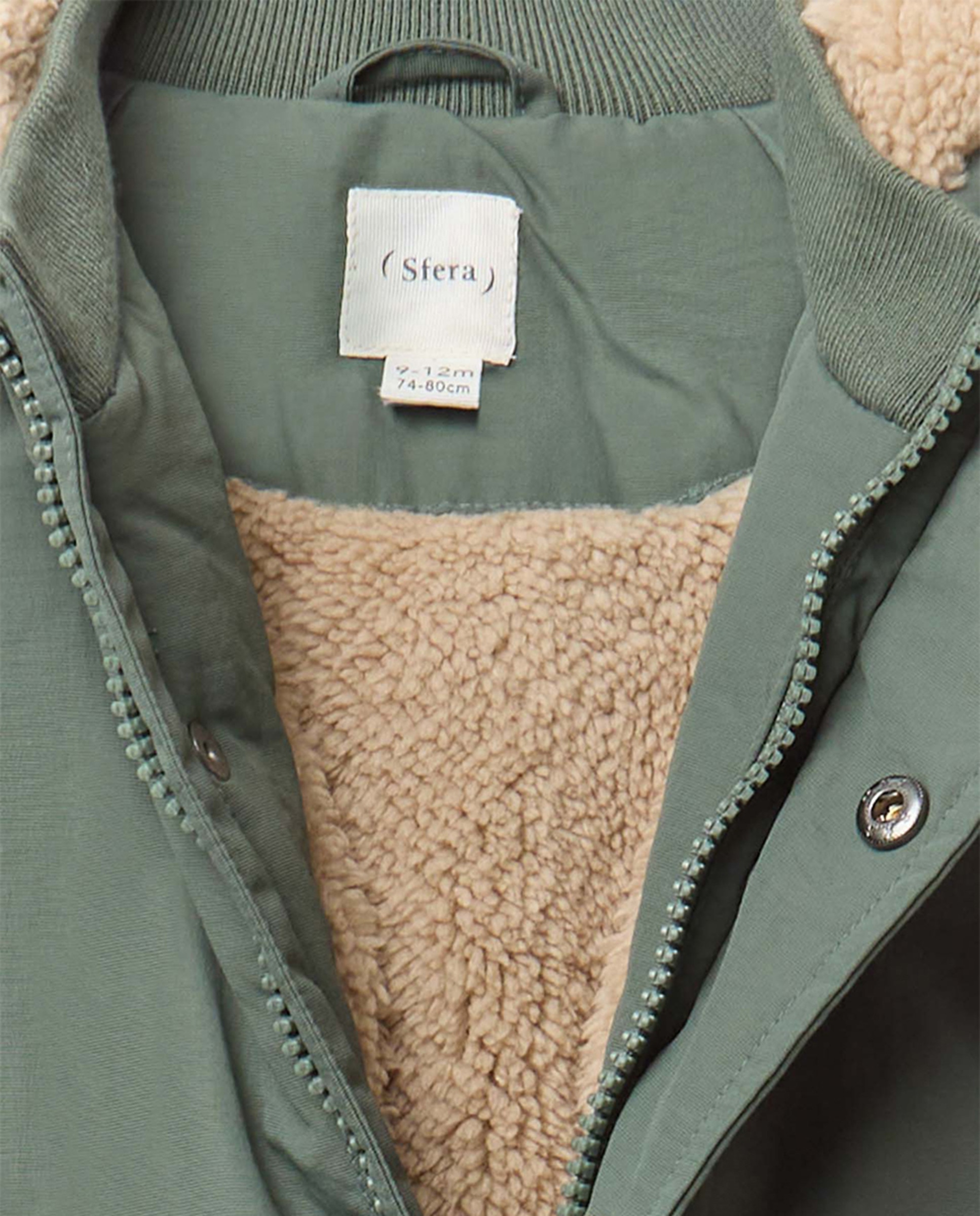 Parka com capuz Caqui-9