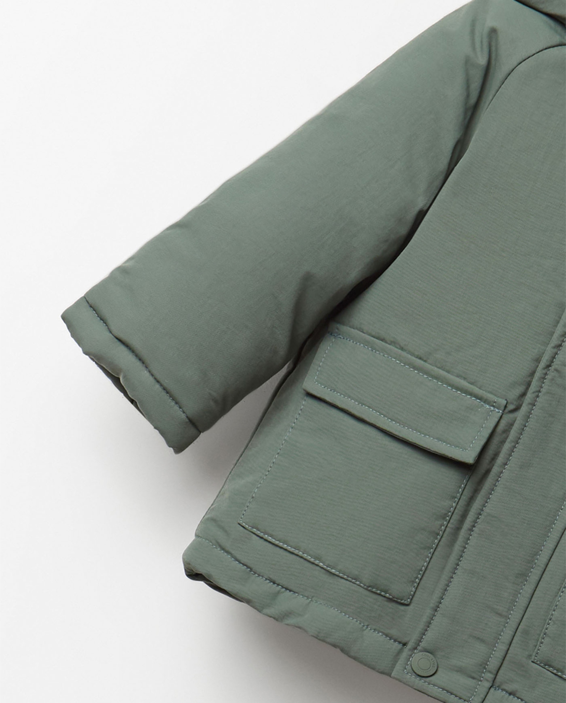 Parka com capuz Caqui-8