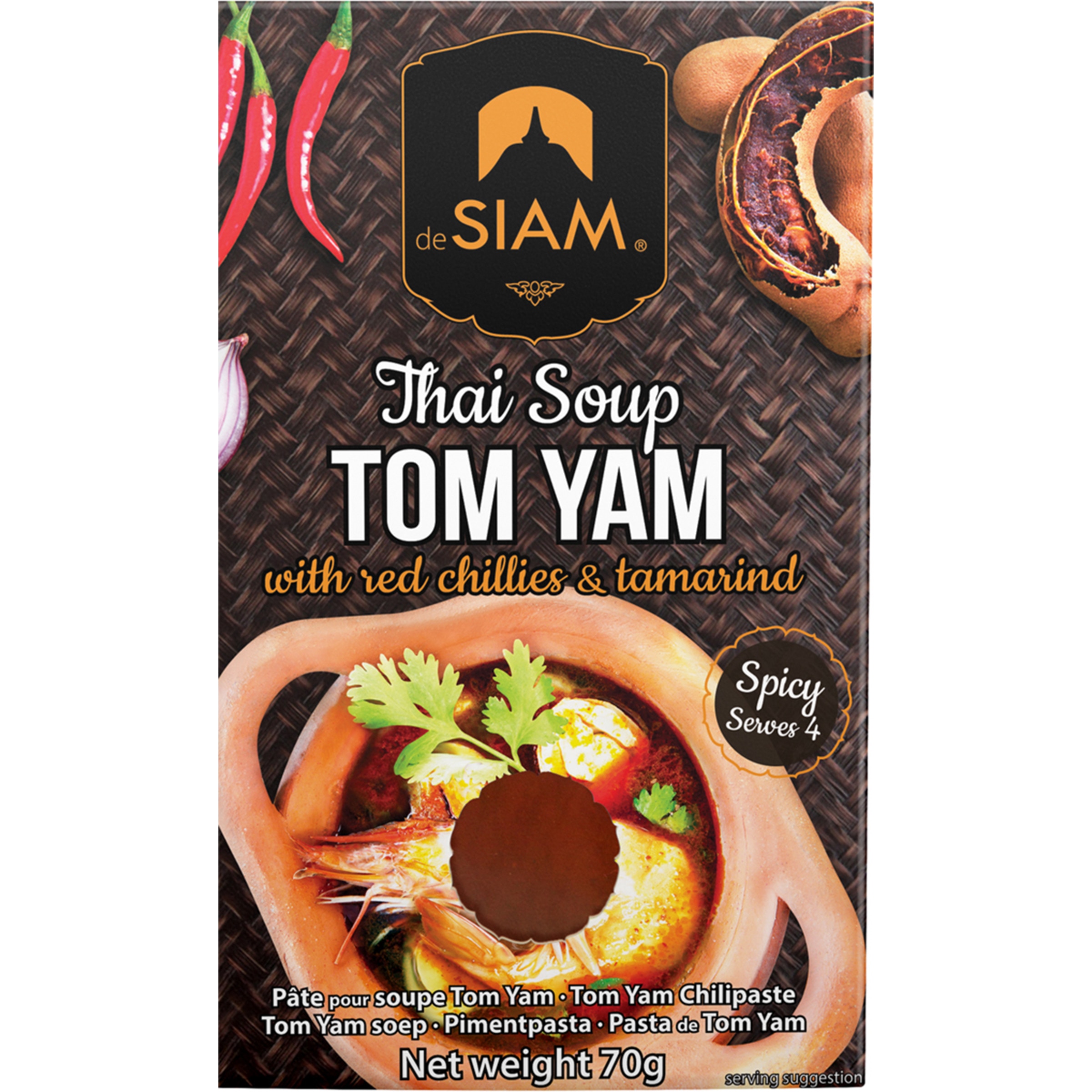 Pasta de Caril Tom Yam embalagem 70 g