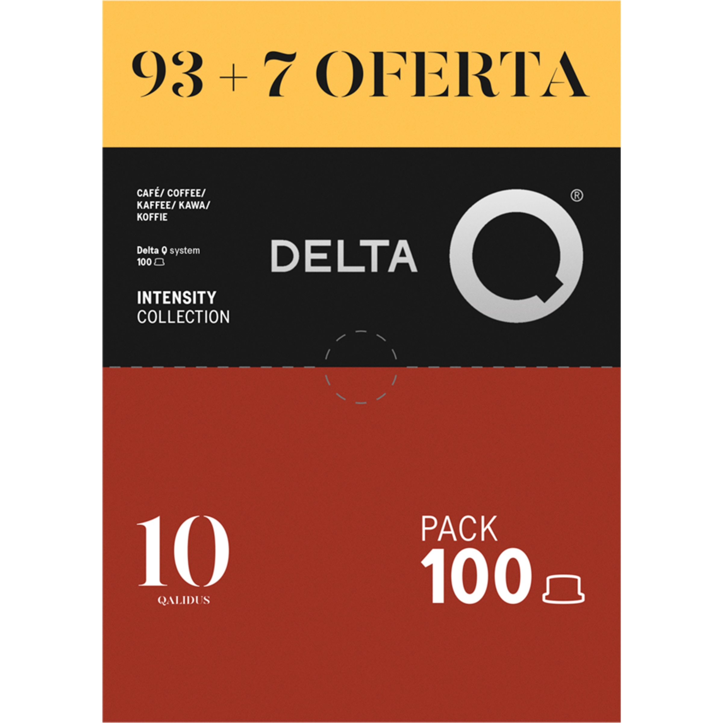 Cápsulas de Café Qualidus 93+7 embalagem 100 unidades