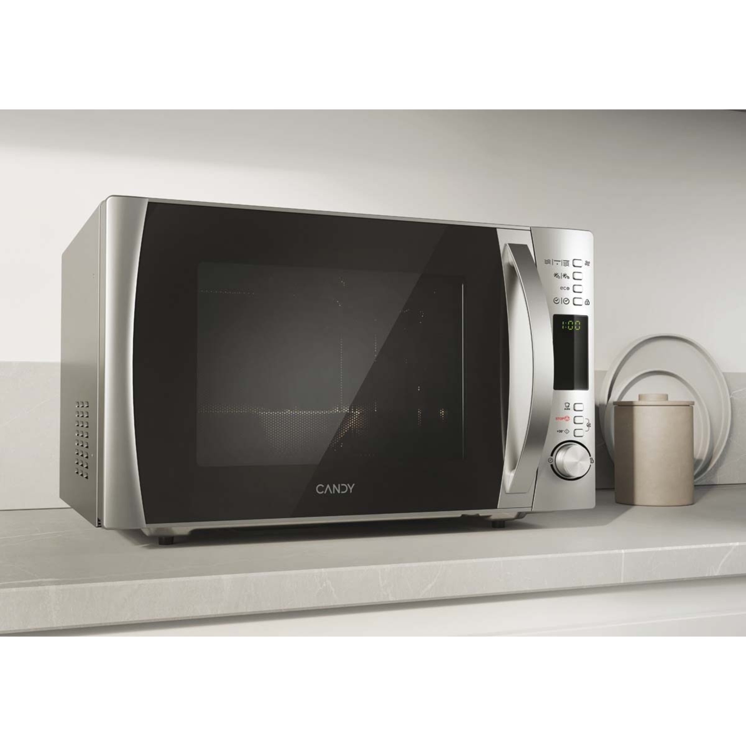 Microondas combinado Candy 30 litros y grill - CMXC 30DCS Silver-4