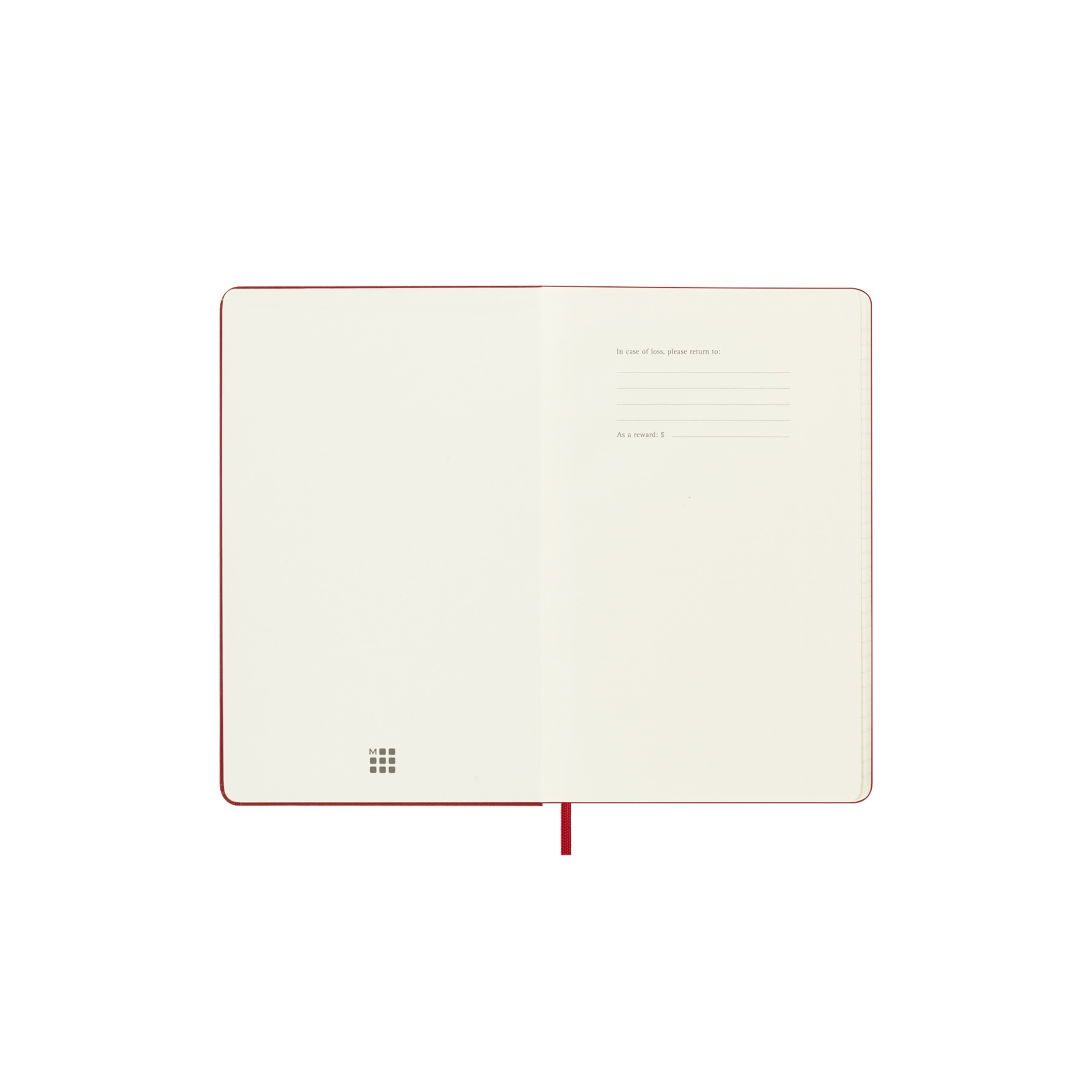 Agenda large de julho 2025 a dezembro 2026  semana vista capa dura Moleskine vermelho em inglês Vermelho-3