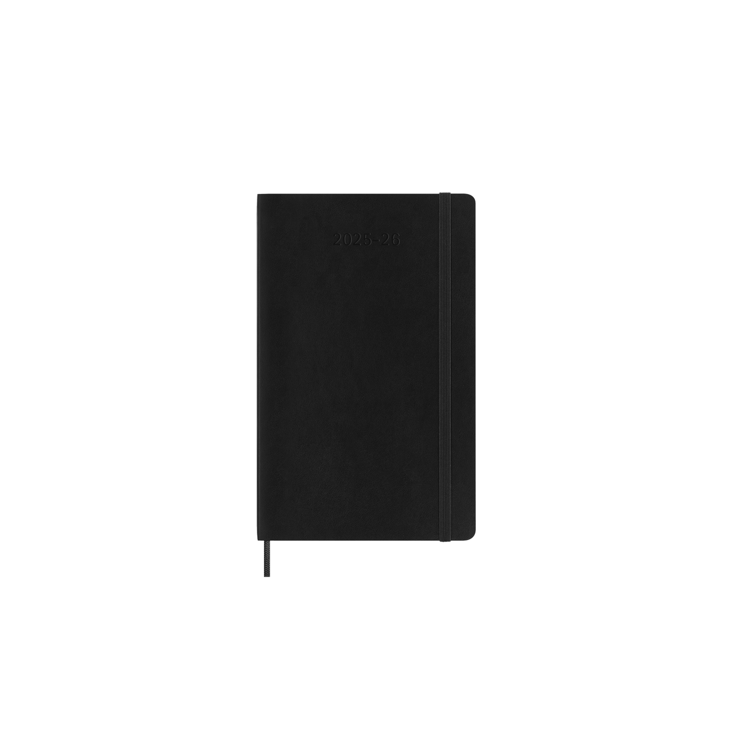 Agenda large de julho 2025 a dezembro 2026  semana vista capa mole Moleskine preto em inglês Preto-2